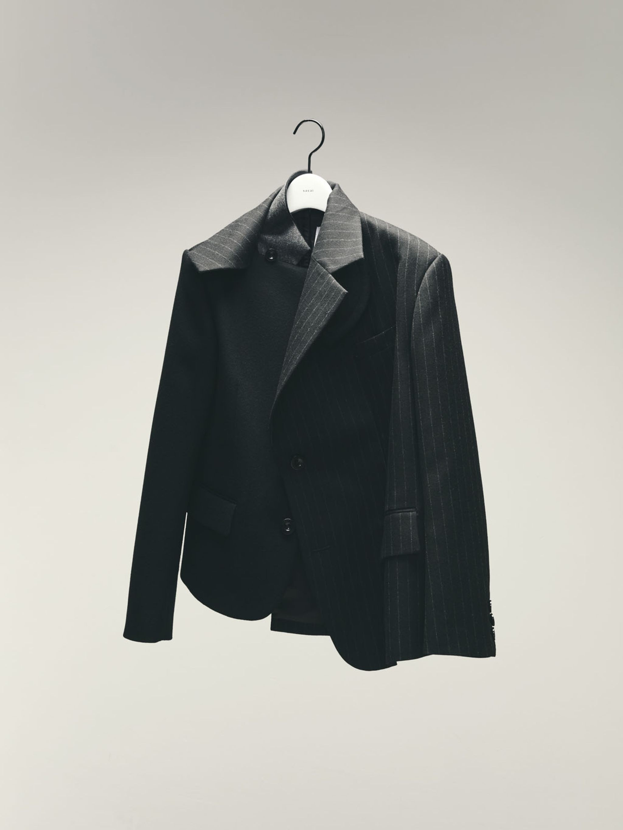 Chalk Stripe x Wool Melton Jacket - 6