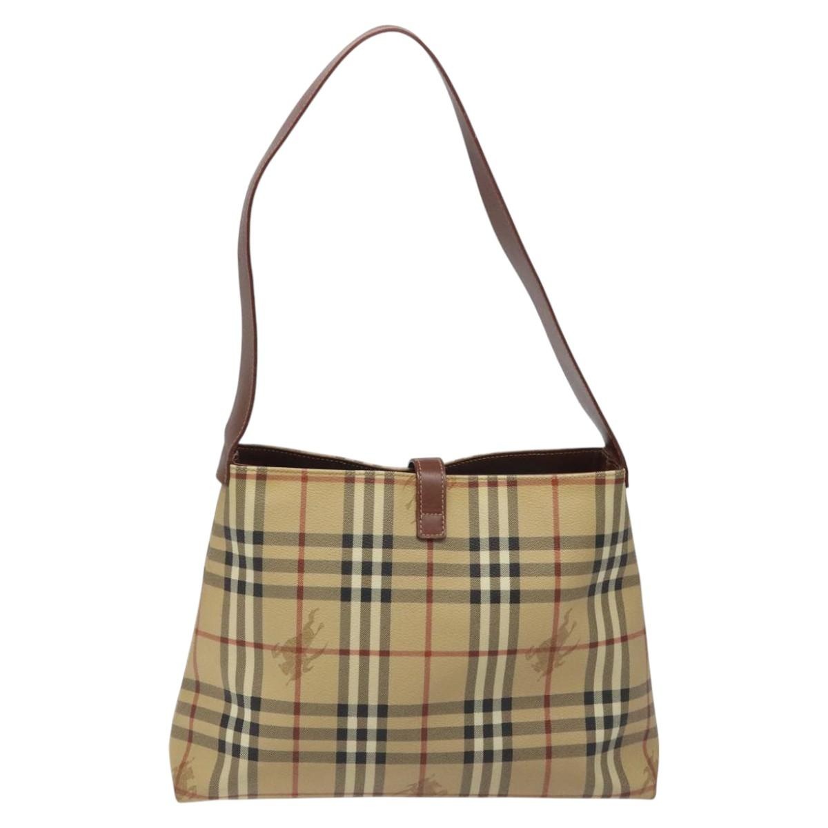 Burberry Nova Check Shoulder Bag Pvc Beige - 2