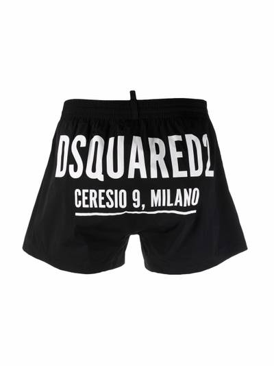 DSQUARED2 logo-print swimming trunks outlook