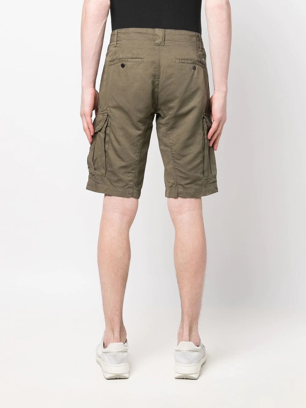 multi-pocket knee-length cargo shorts - 4