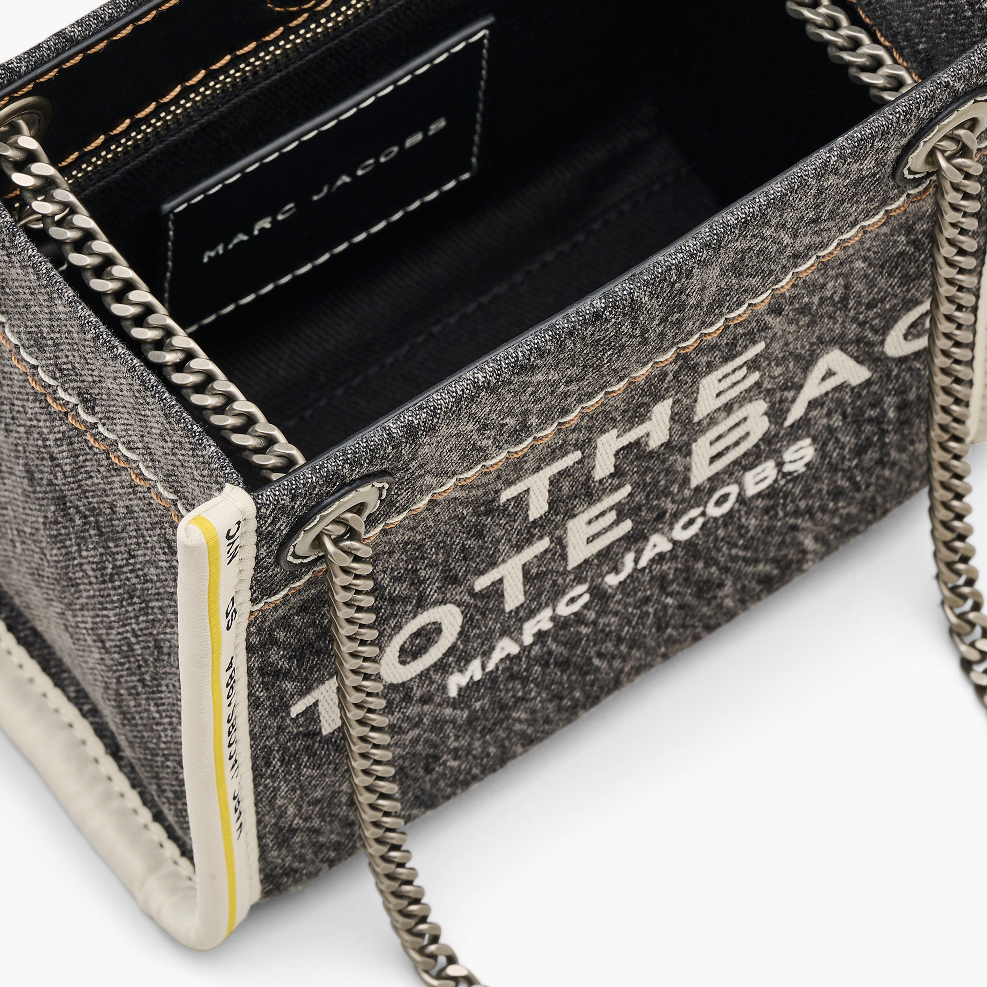 THE DENIM CHAIN CROSSBODY TOTE BAG - 6