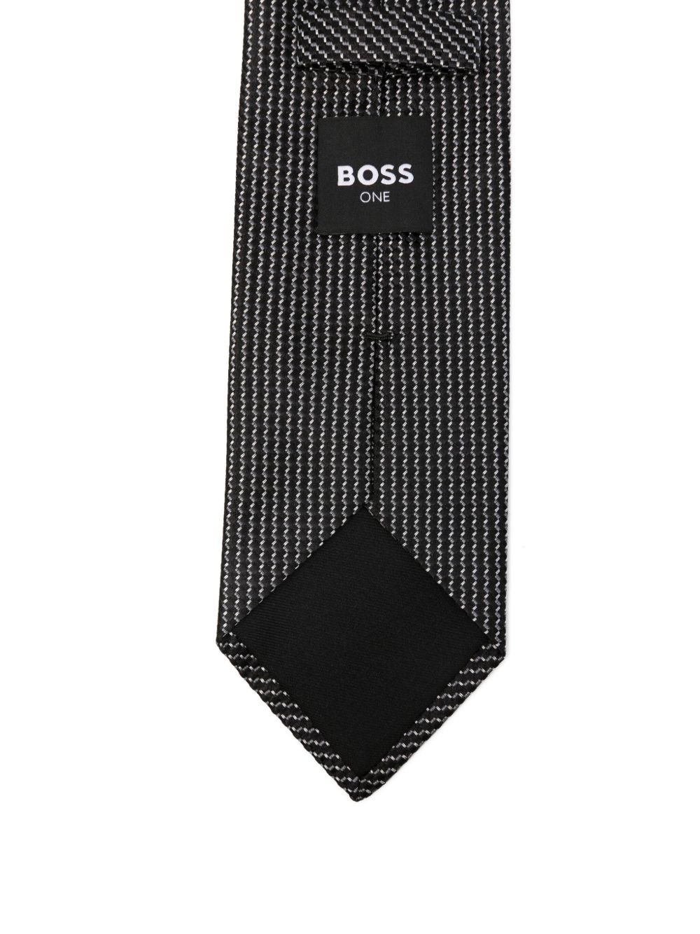 patterned silk tie - 2