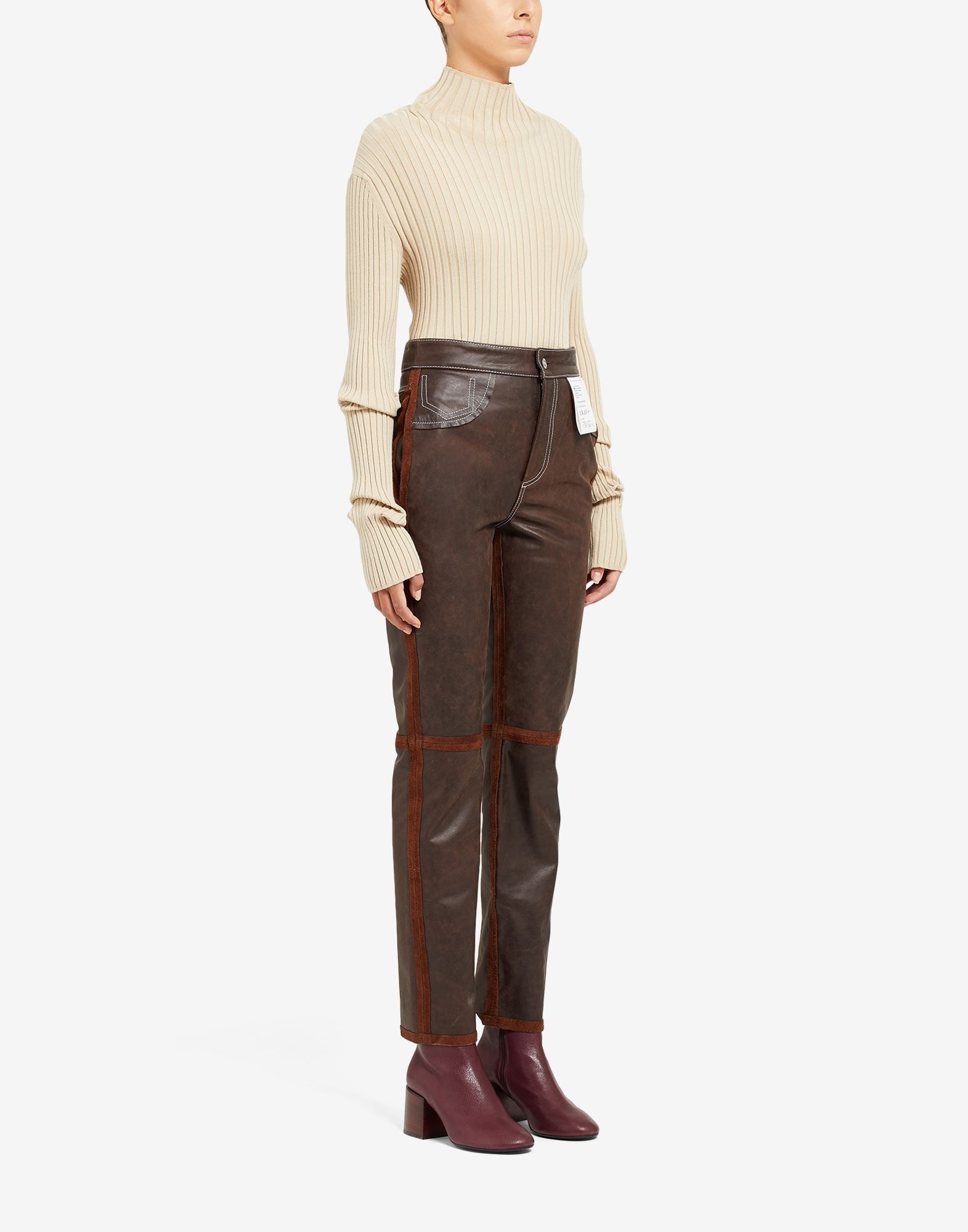 Reversed leather trousers - 3