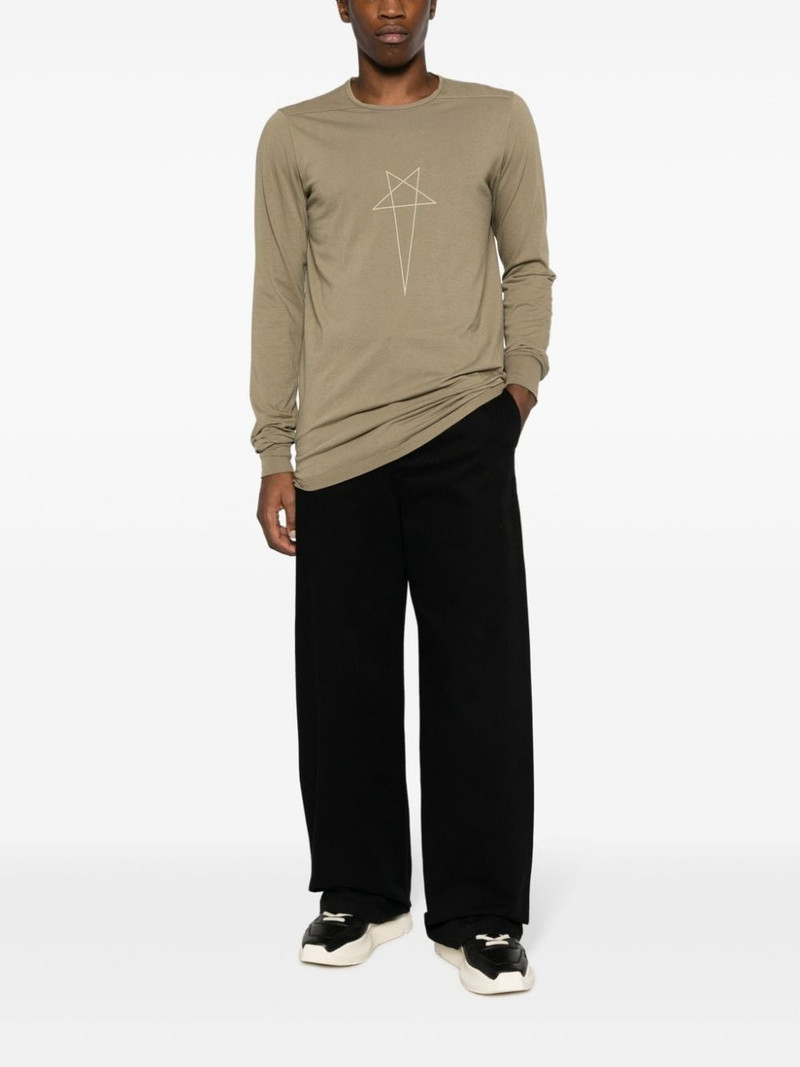 Rick Owens DRKSHDW Pentagram logo-print cotton T-shirt outlook