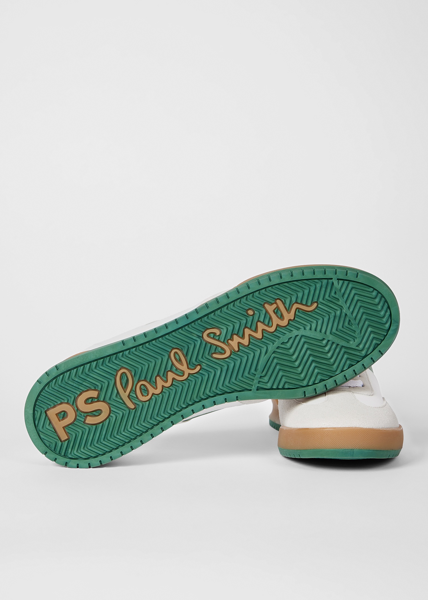 White And Green Leather 'Dover' Trainers - 5