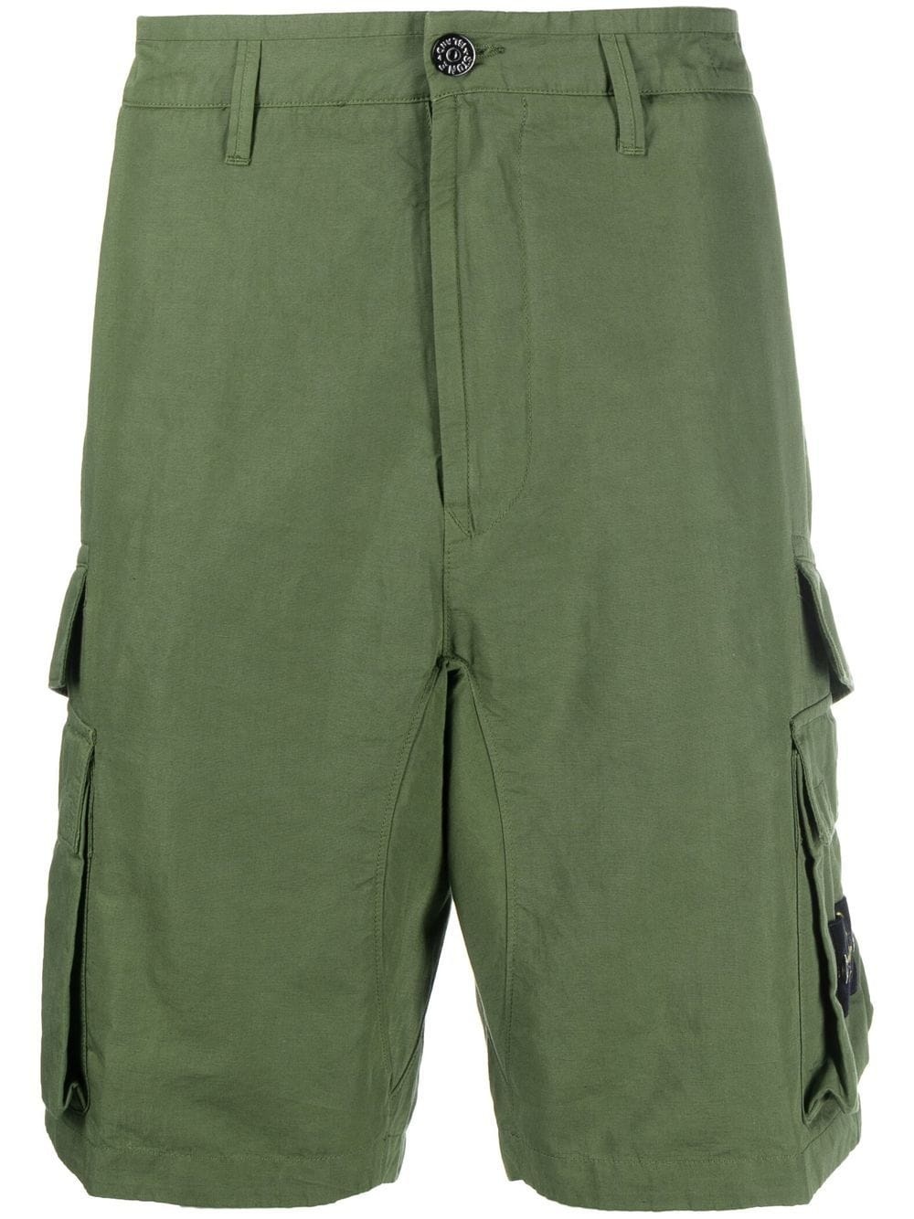 Compass-patch cargo shorts - 1