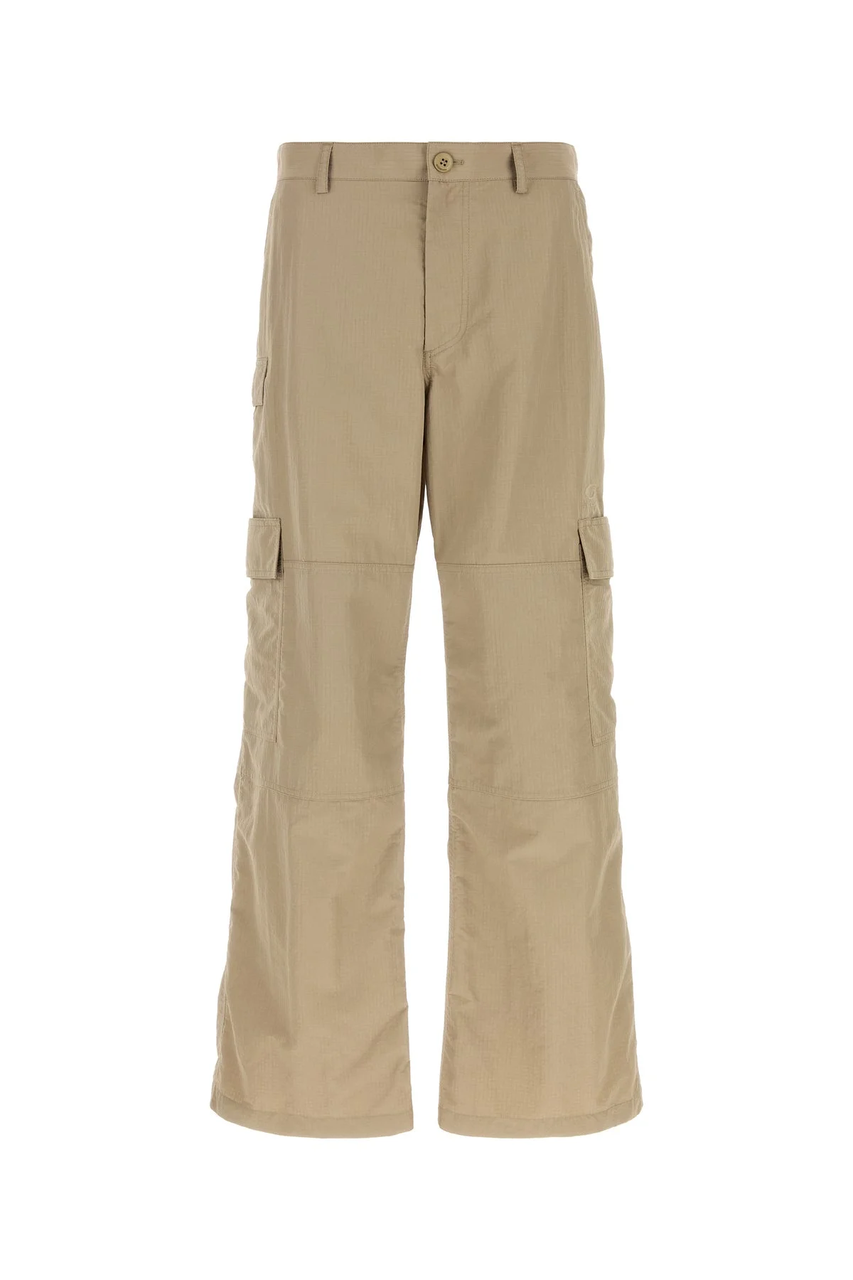 Beige nylon cargo pant - 1