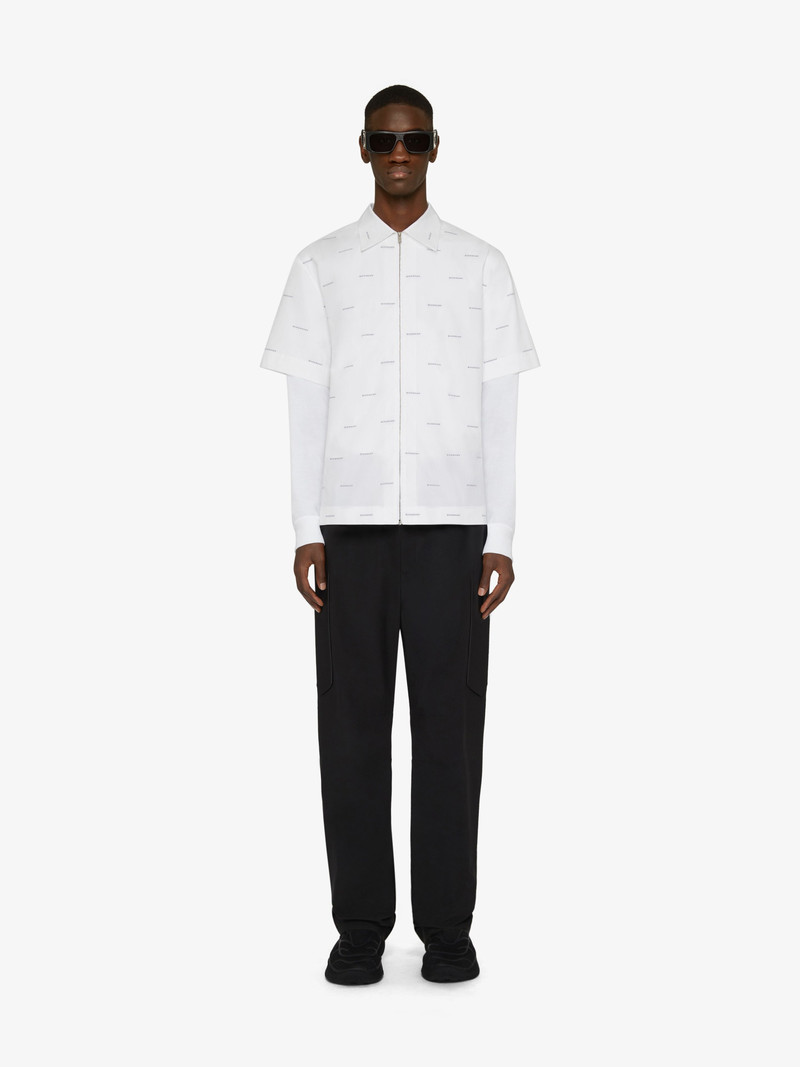 Givenchy ZIPPED BOXY FIT SHIRT WITH GIVENCHY ALL-OVER outlook