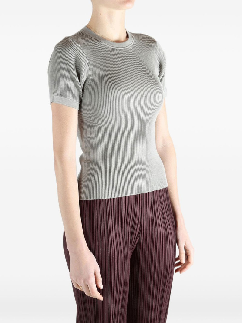 ribbed knit T-shirt 3