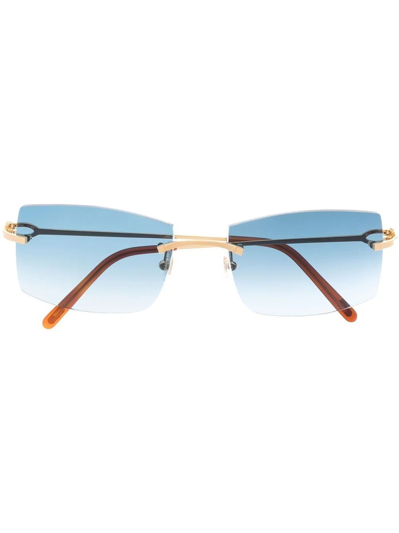 gradient-lens rectangle sunglasses 1