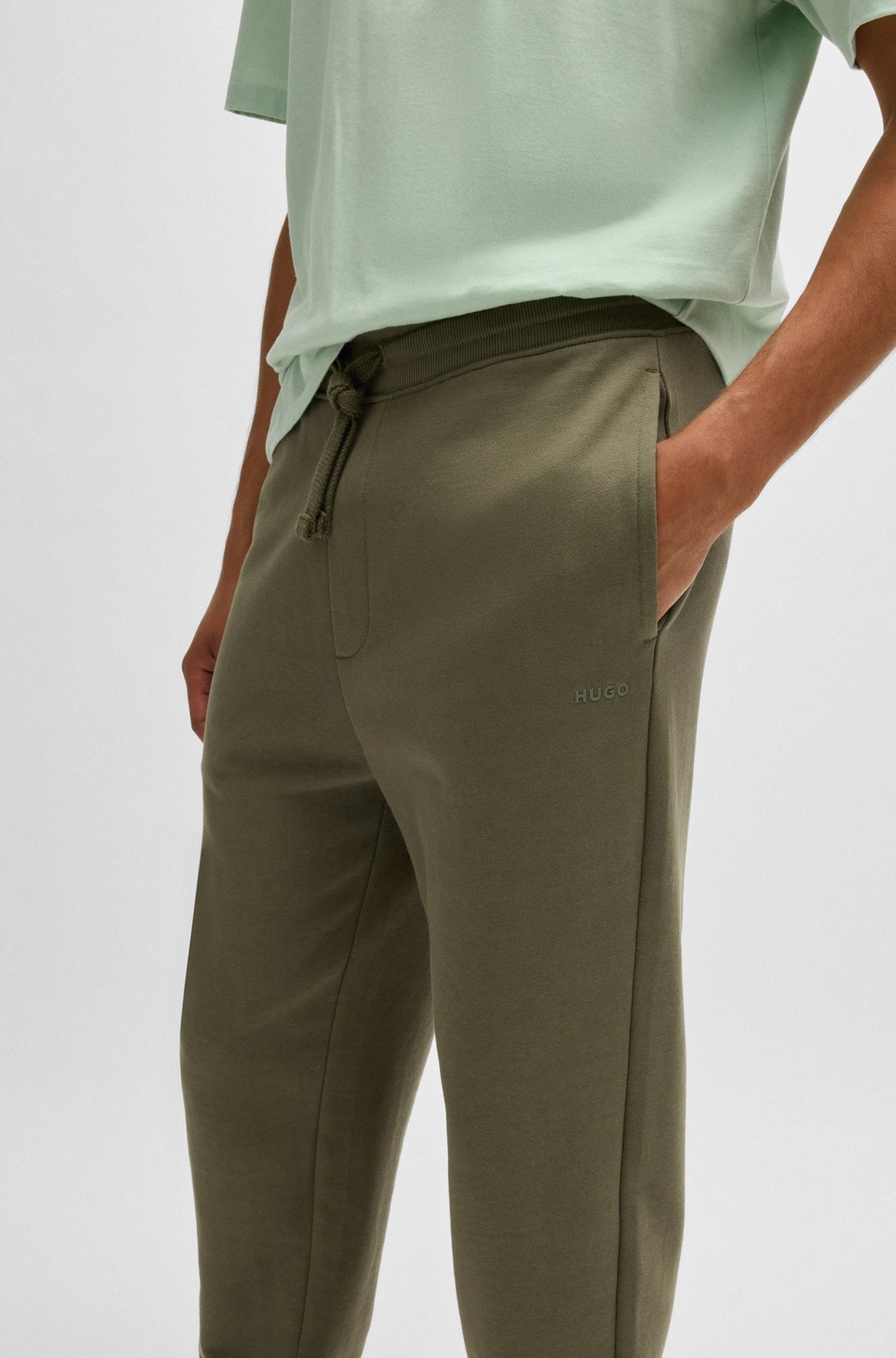COTTON-TERRY TRACKSUIT BOTTOMS WITH LOGO PRINT - 3
