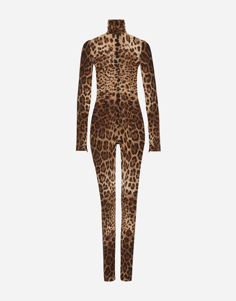 Sheer leopard-print jumpsuit 1
