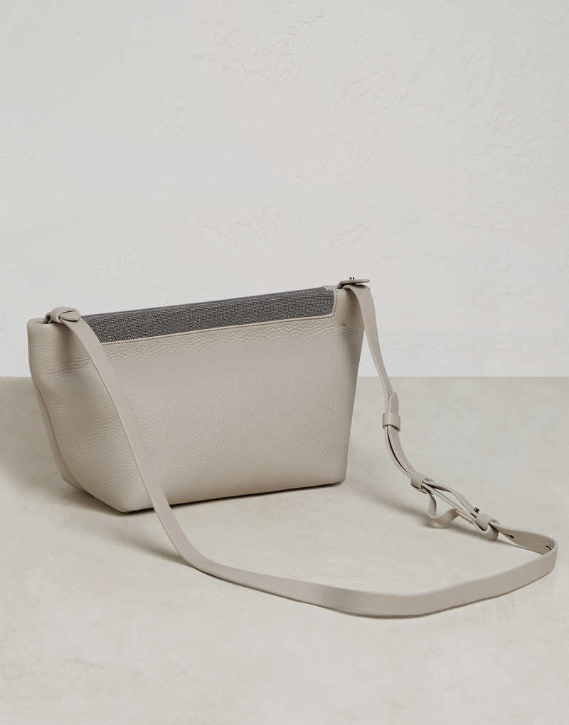 Texture calfskin soft bag with precious opening 2