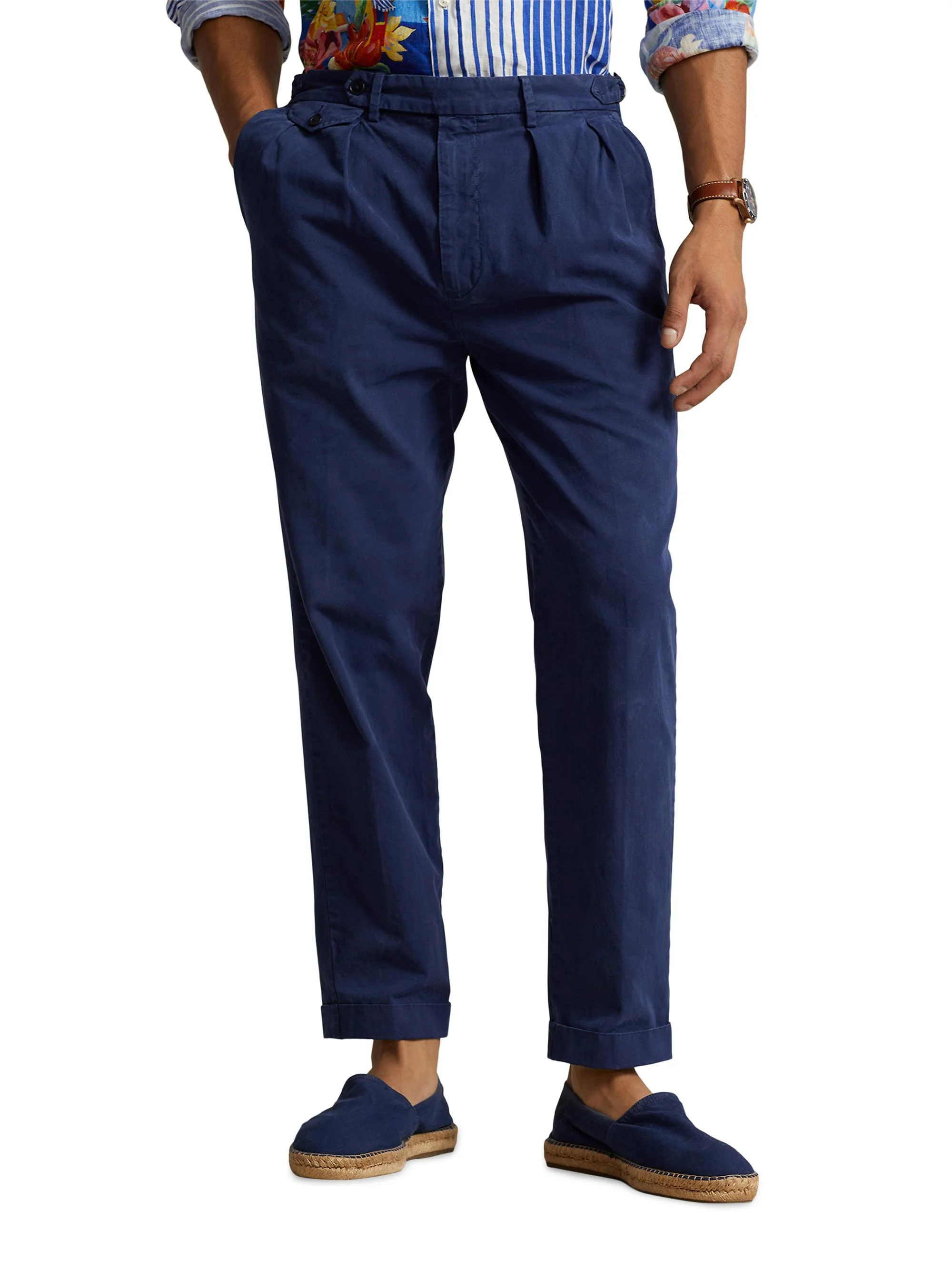 Men's Featherweight Twill Tennis Flat-Front Pants - Newport Navy - 1