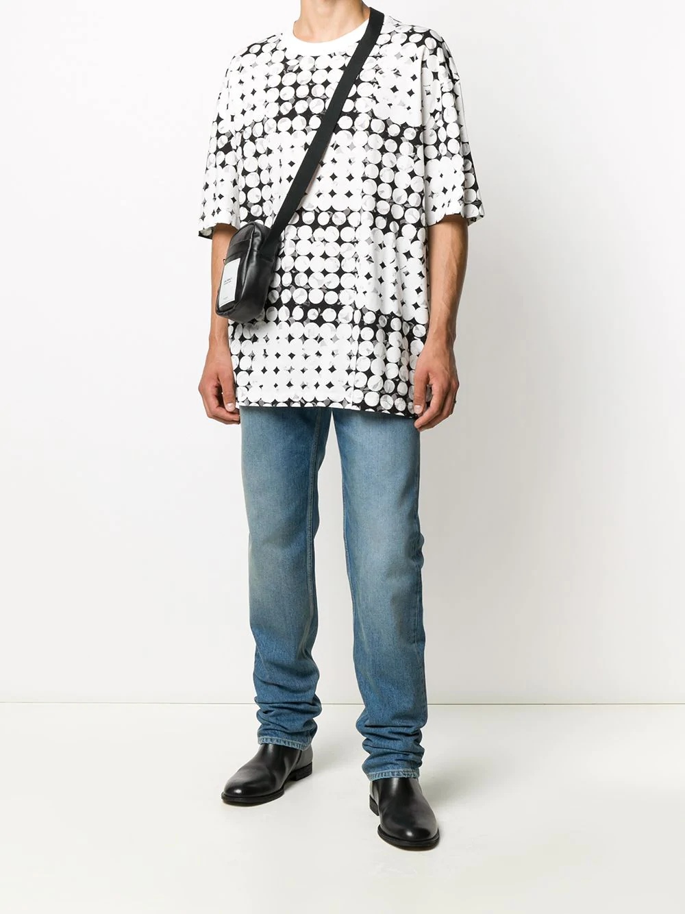 polka dot graphic print T-shirt - 2