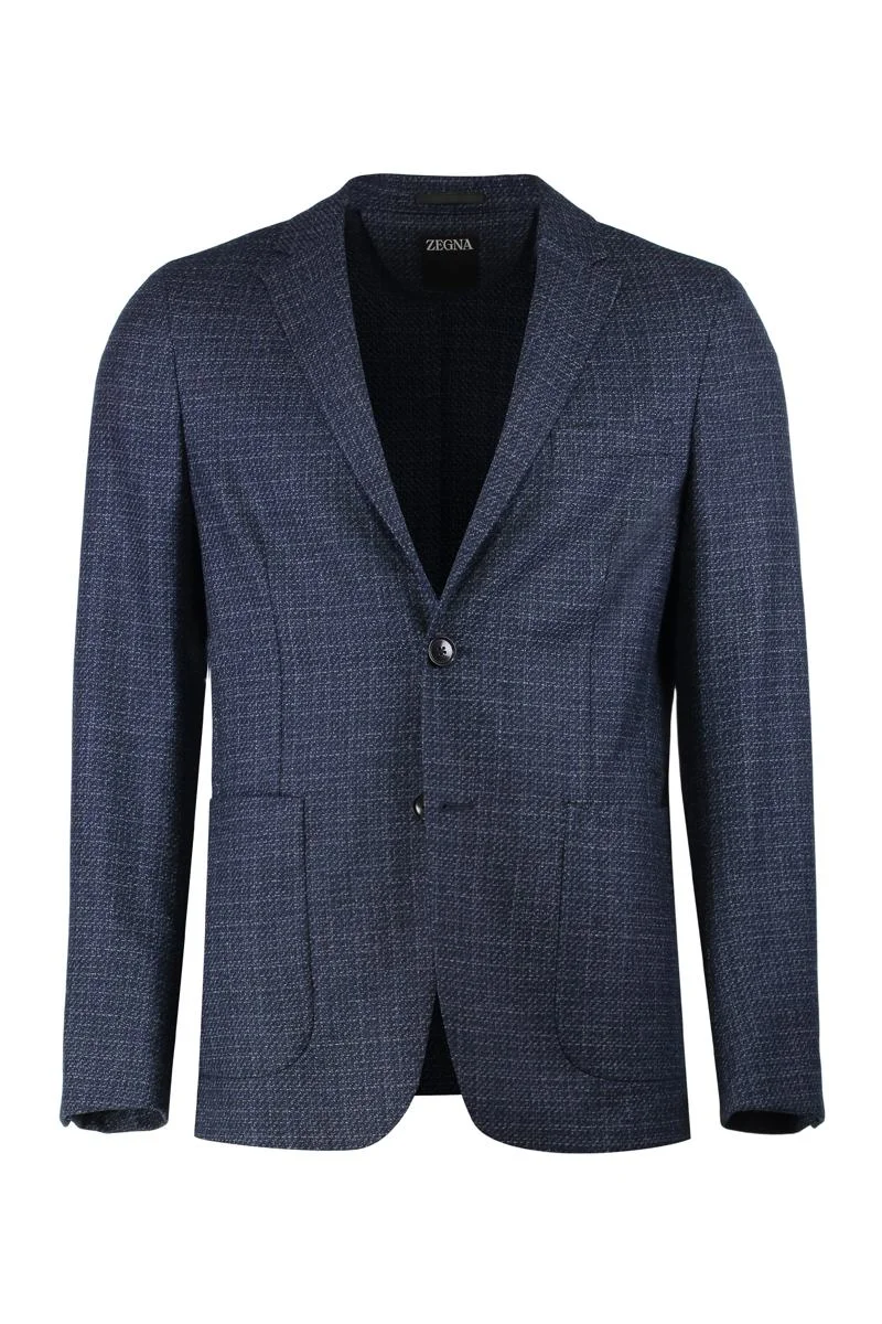 Zegna Single-Breasted Two-Button Jacket - 1