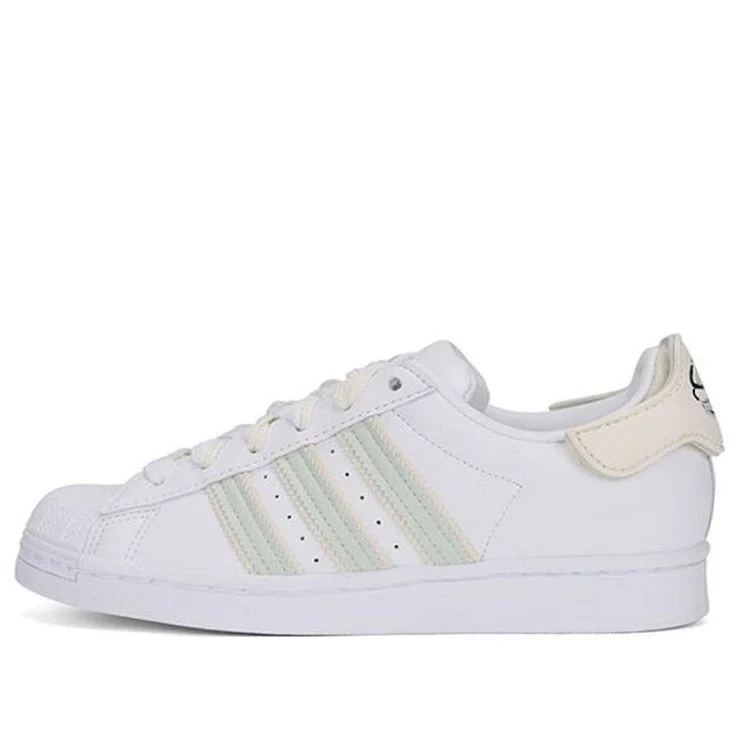 (WMNS) adidas Originals Superstar 'White Green' H03728 - 1