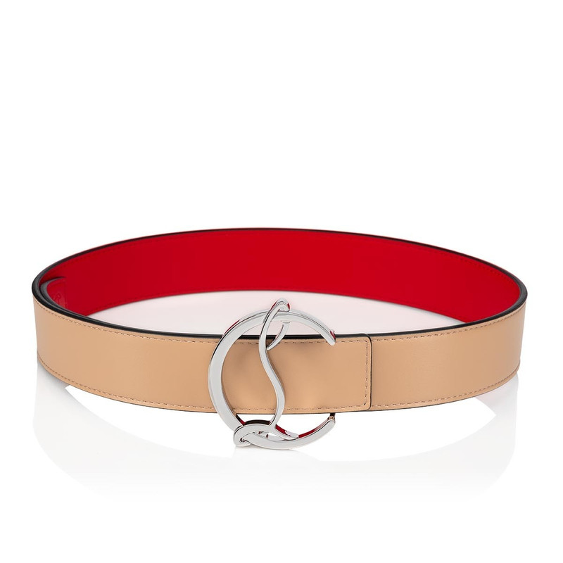 Christian Louboutin Cl Logo Belt Woman NUDE 1/SILVER outlook