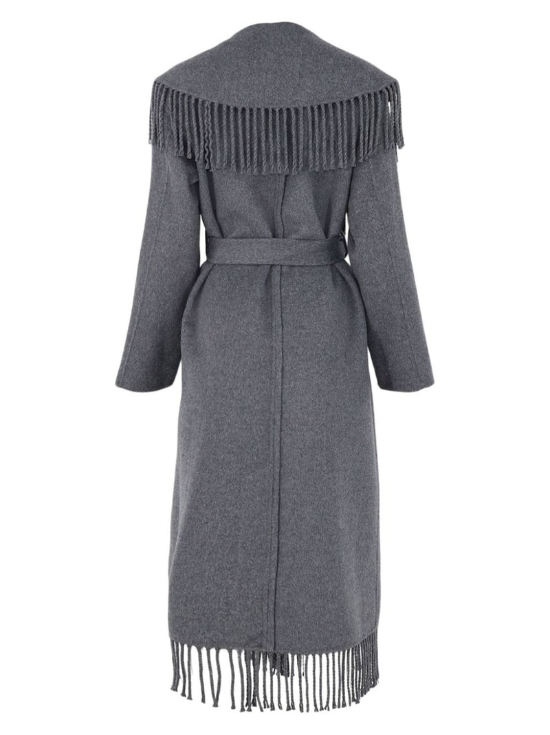SIMKHAI Carrie fringe-detailing coat outlook