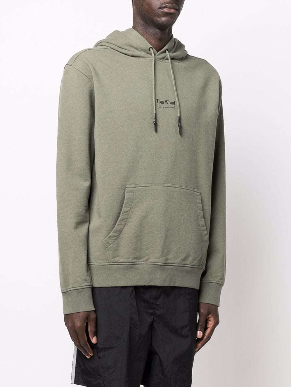 logo-print drawstring hoodie - 4