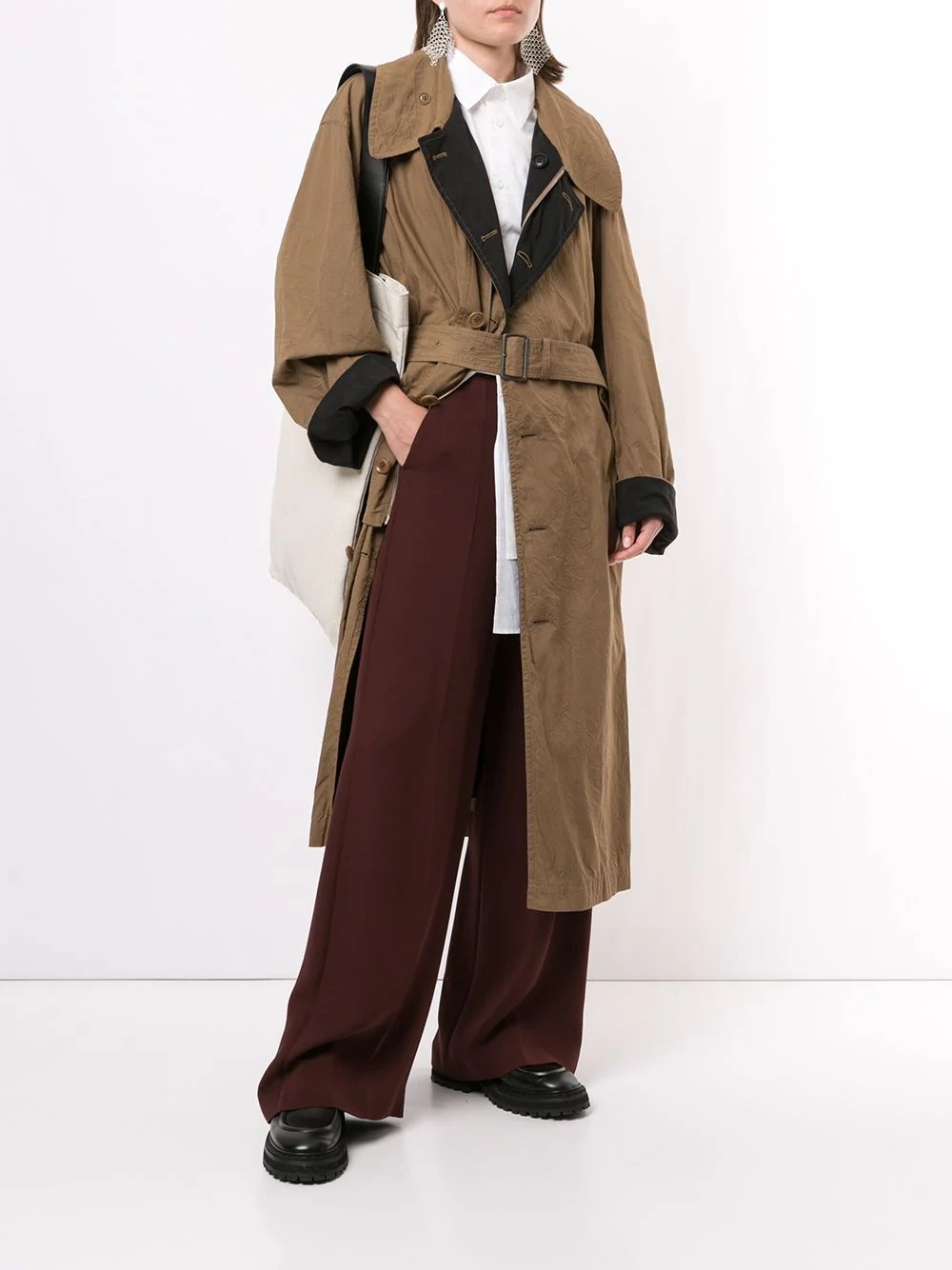 oversized reversible trench coat - 2