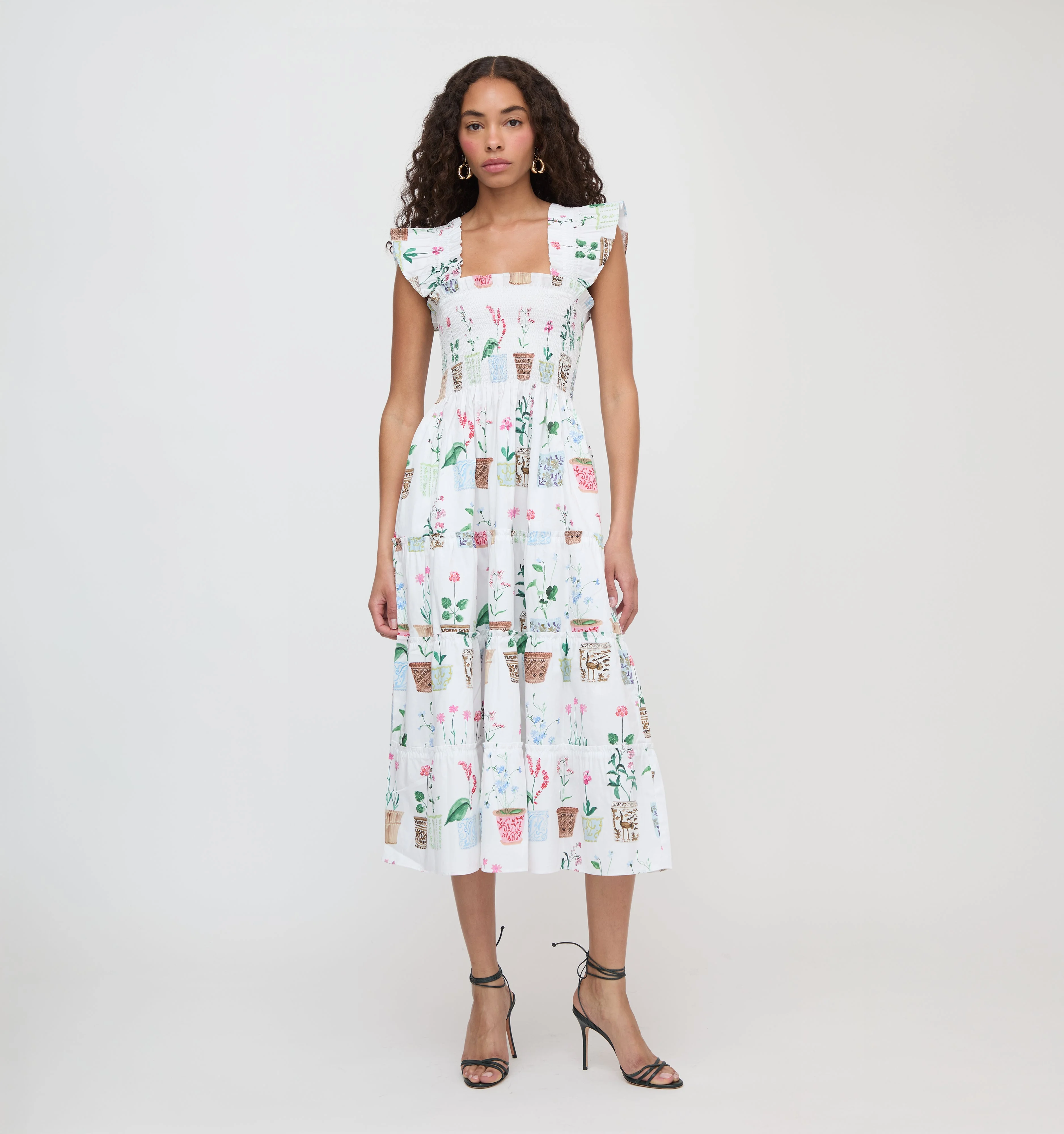 The Ellie Nap Dress - Flower Pots - 1