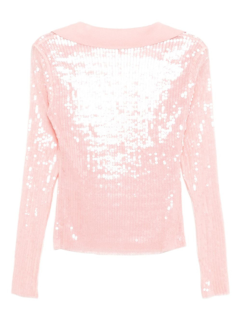 Monse knit collar sequin blouse outlook