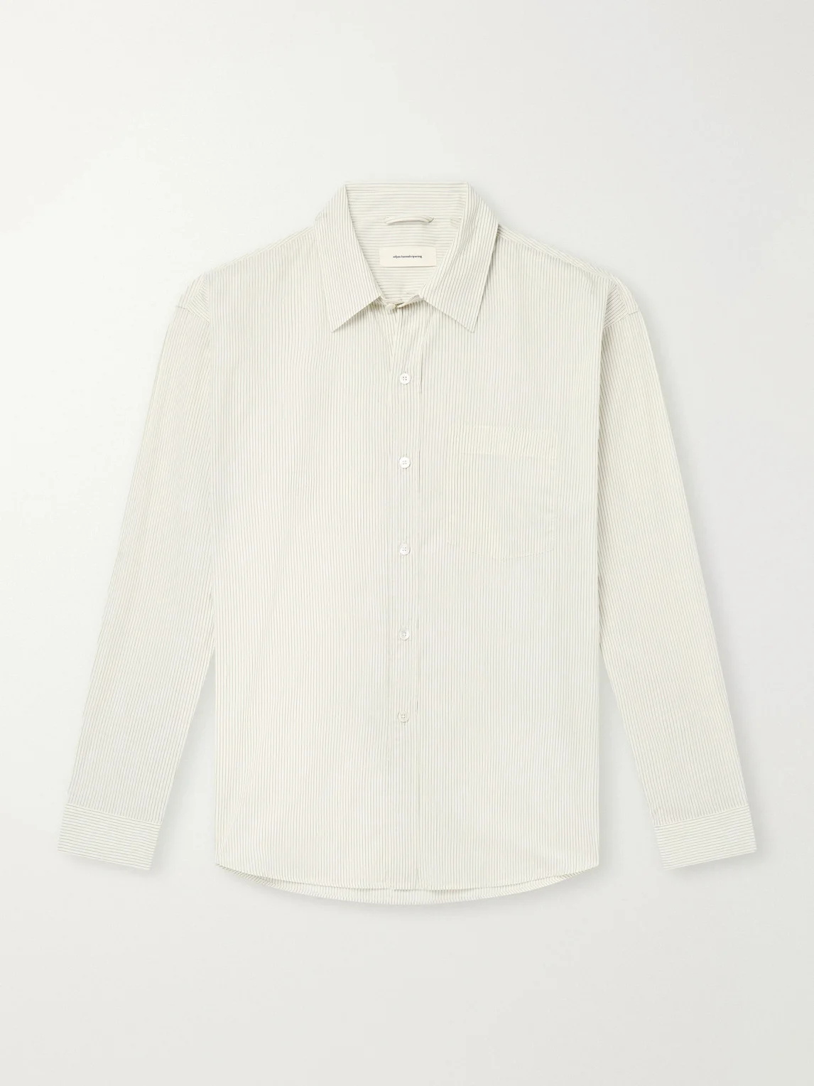 Executive Striped Cotton-Poplin Shirt - 1