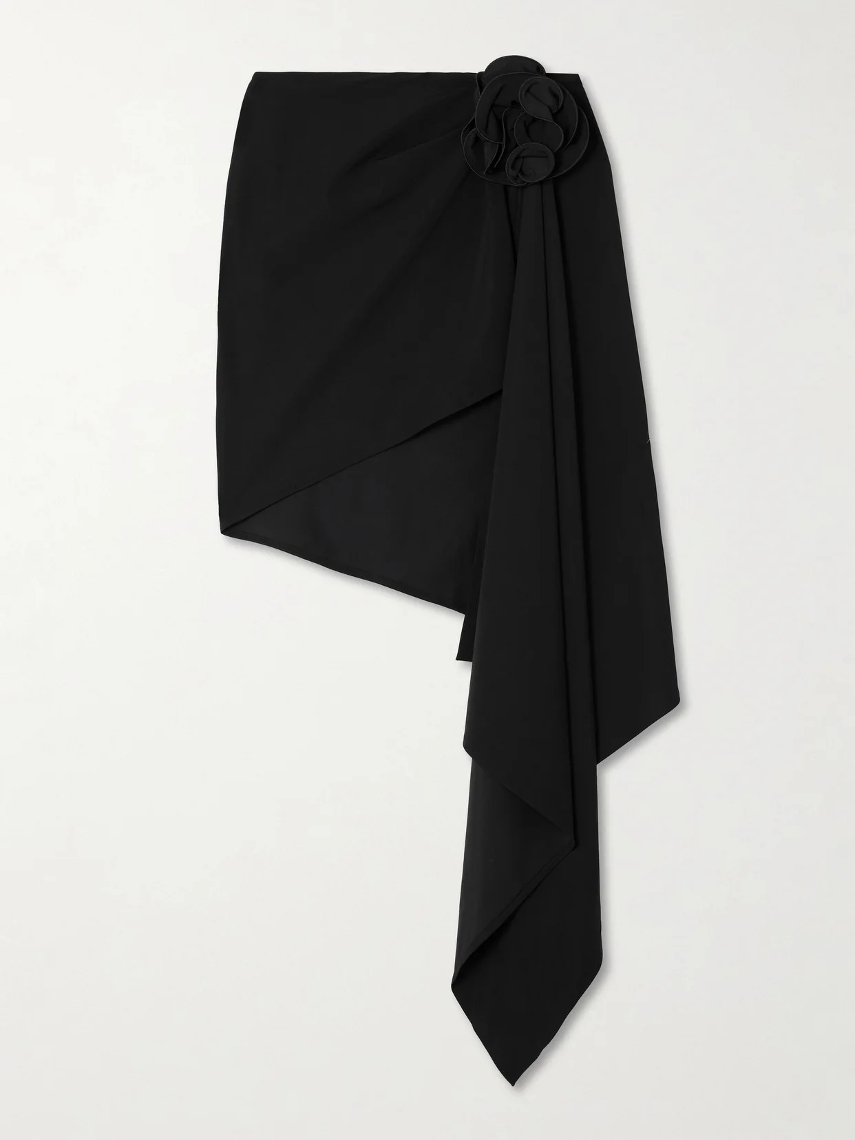 Asymmetric Appliquéd Draped Skirt - 1