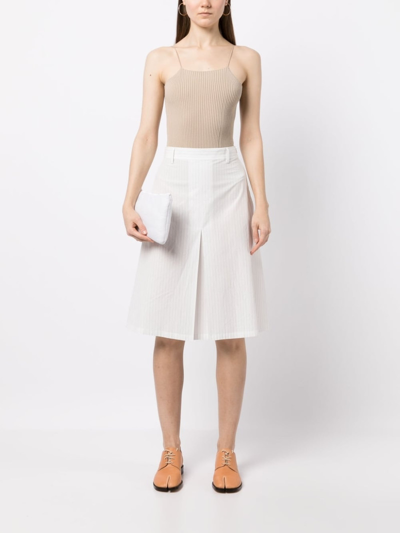 MM6 Maison Margiela pinstriped midi skirt outlook