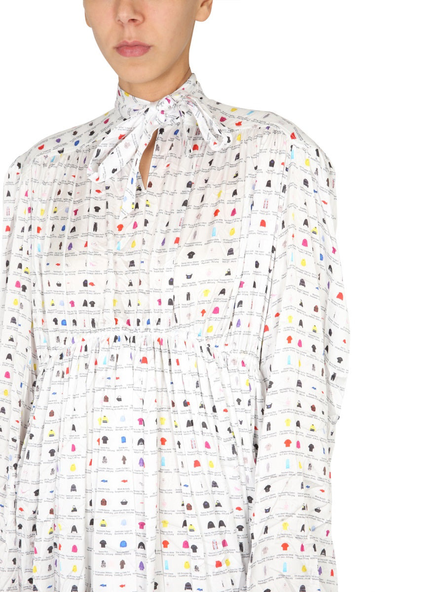 Balenciaga Women "Paper Crush Floral" Dress - 3