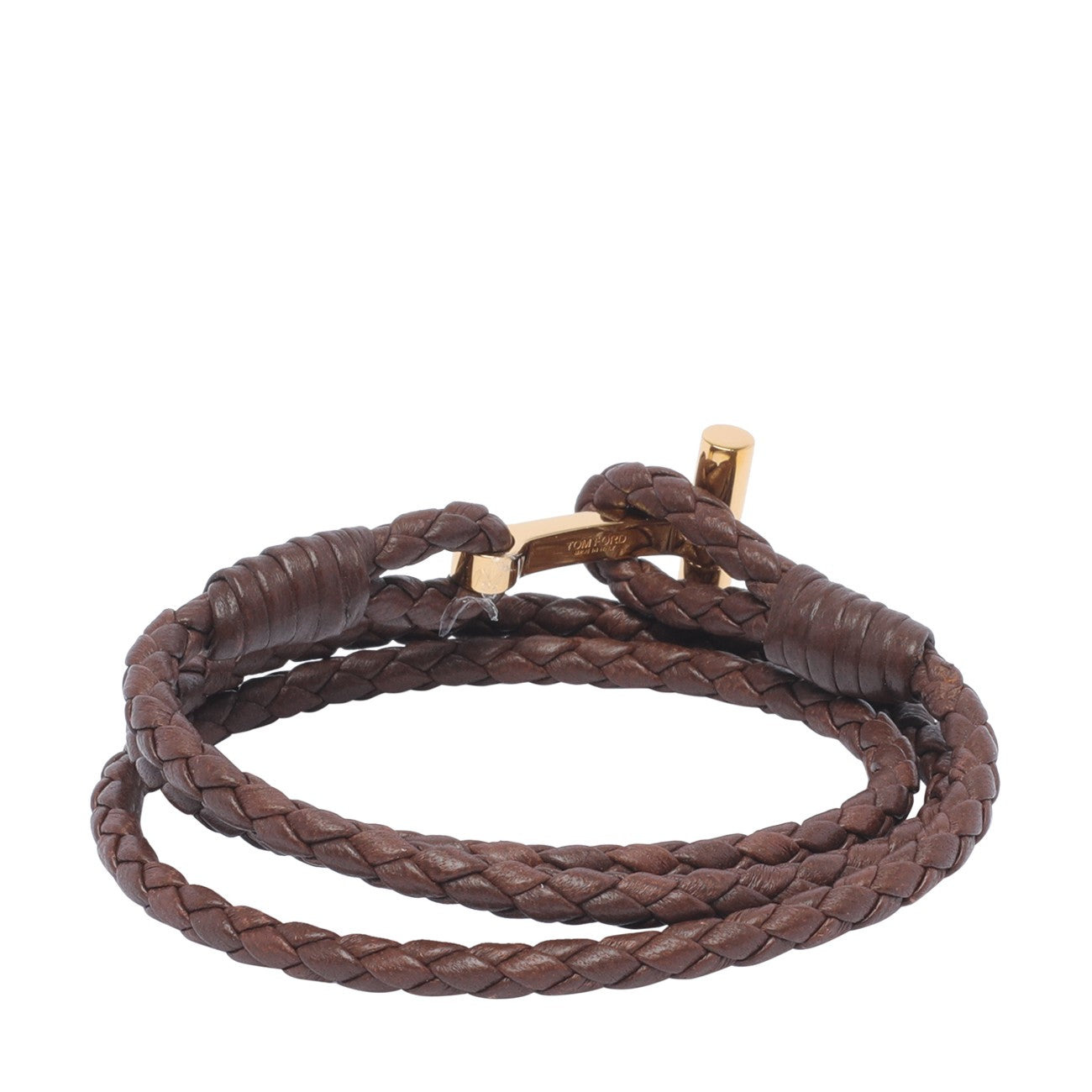Tom Ford Men Leather T Bracelet - 2