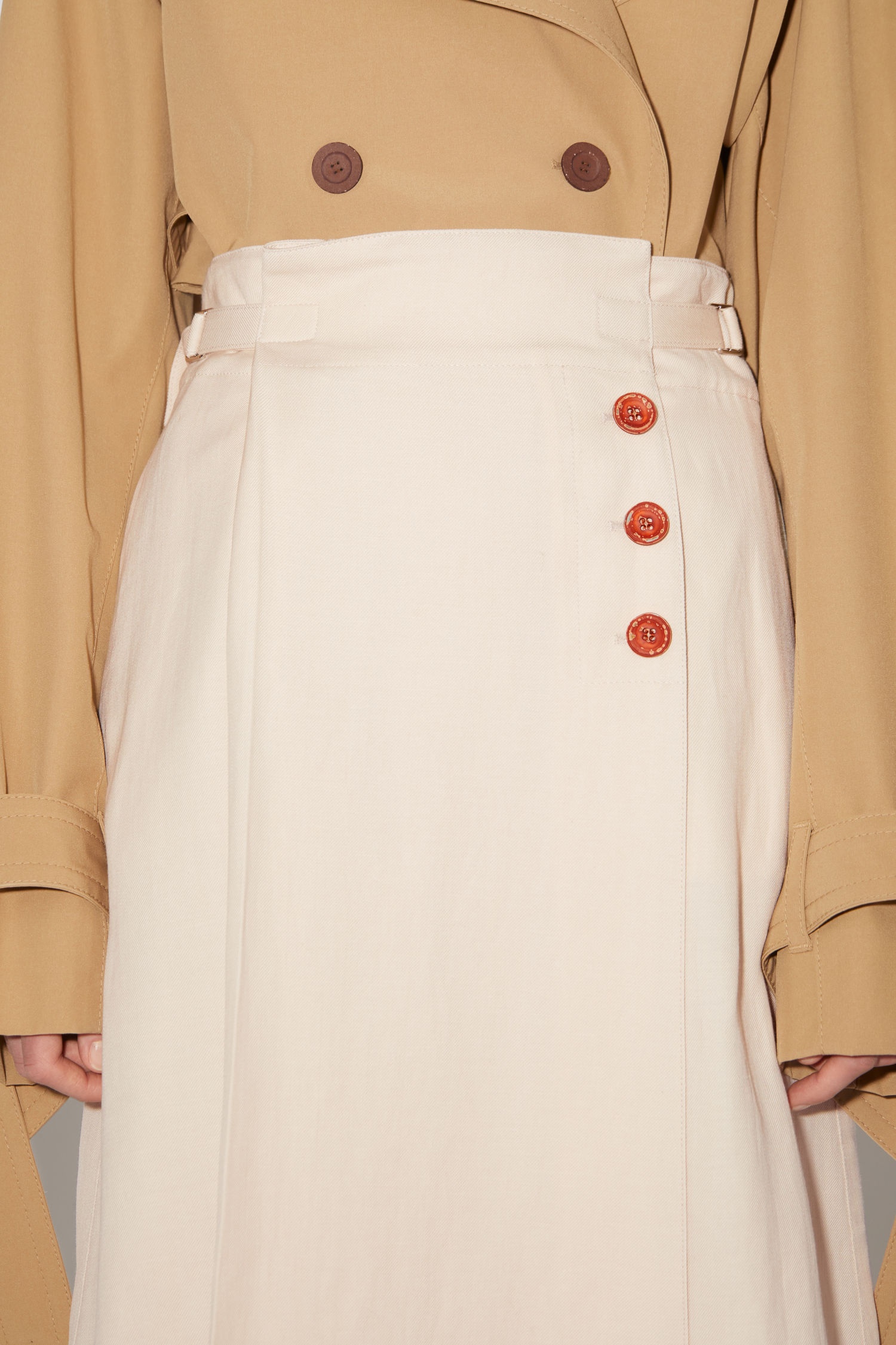 Unlined wrap skirt - Powder pink - 6