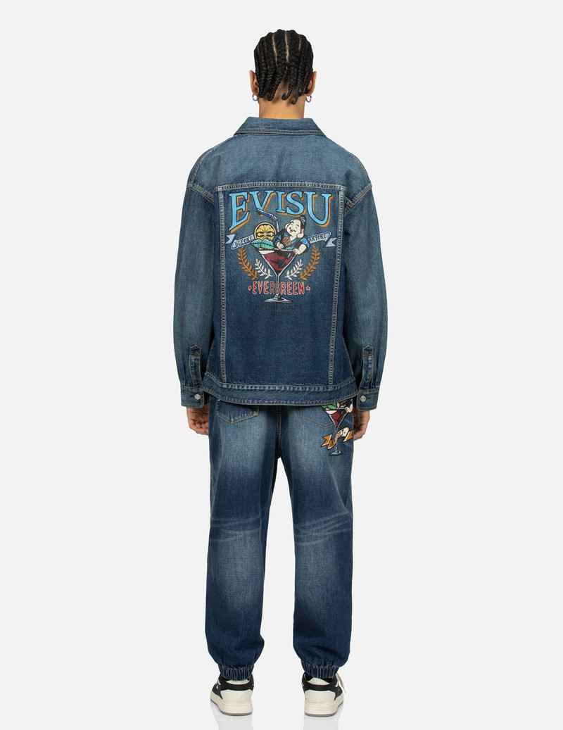 PLAYFUL GODHEAD PRINT LOOSE FIT DENIM SHIRT JACKET 5