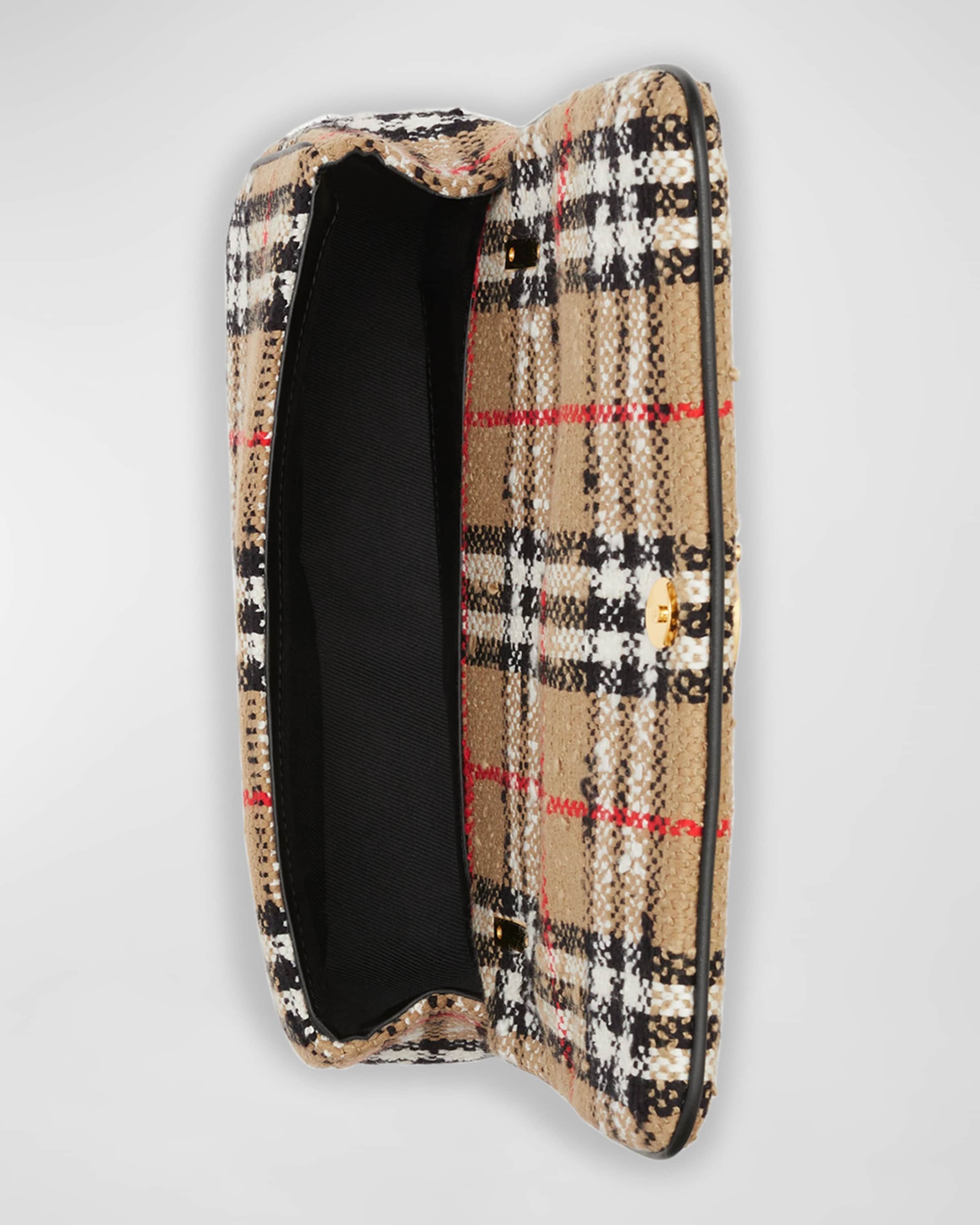 Burberry Lola Small Vintage Check Boucle Shoulder Bag