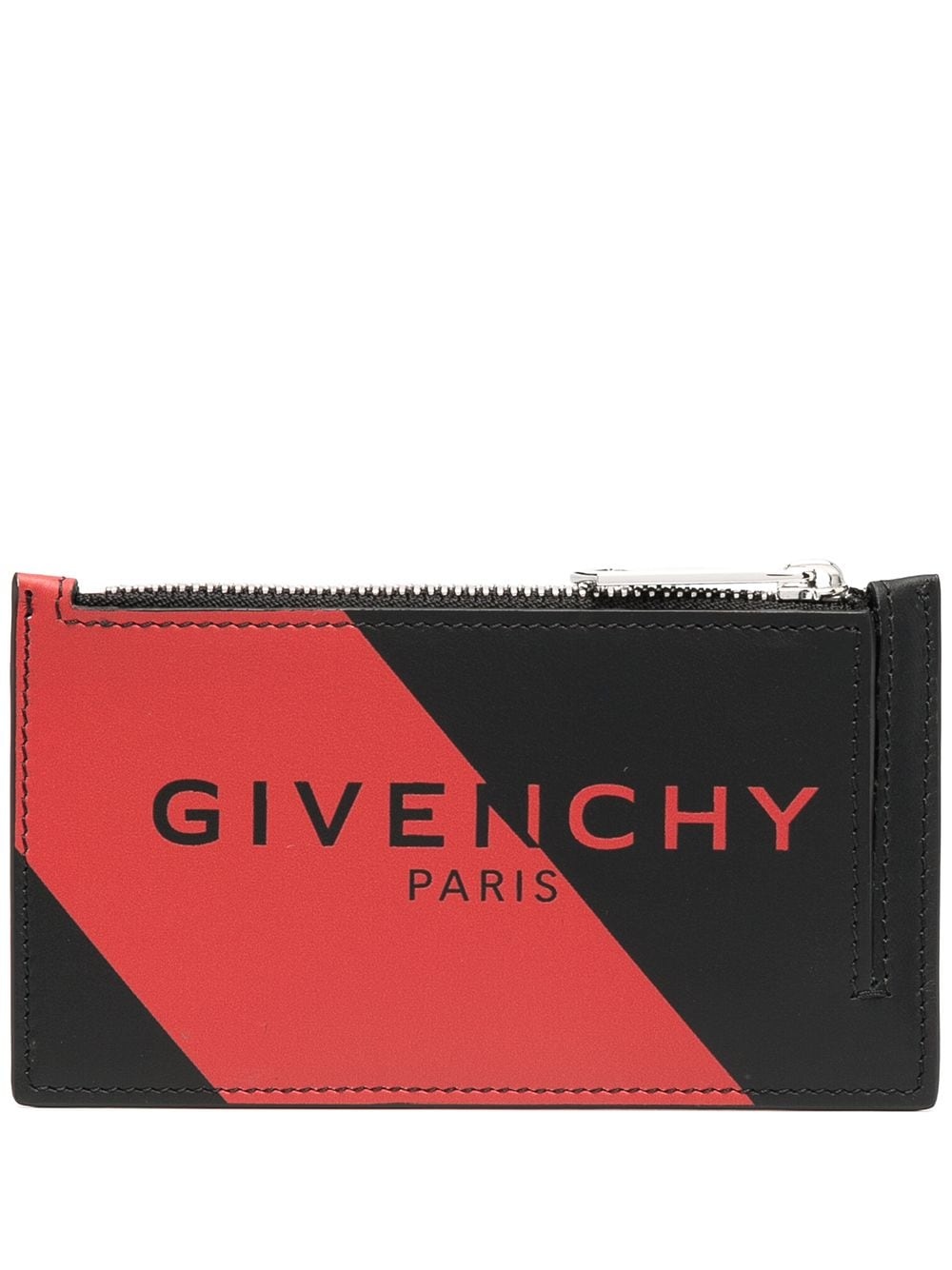 panelled logo-print wallet - 1