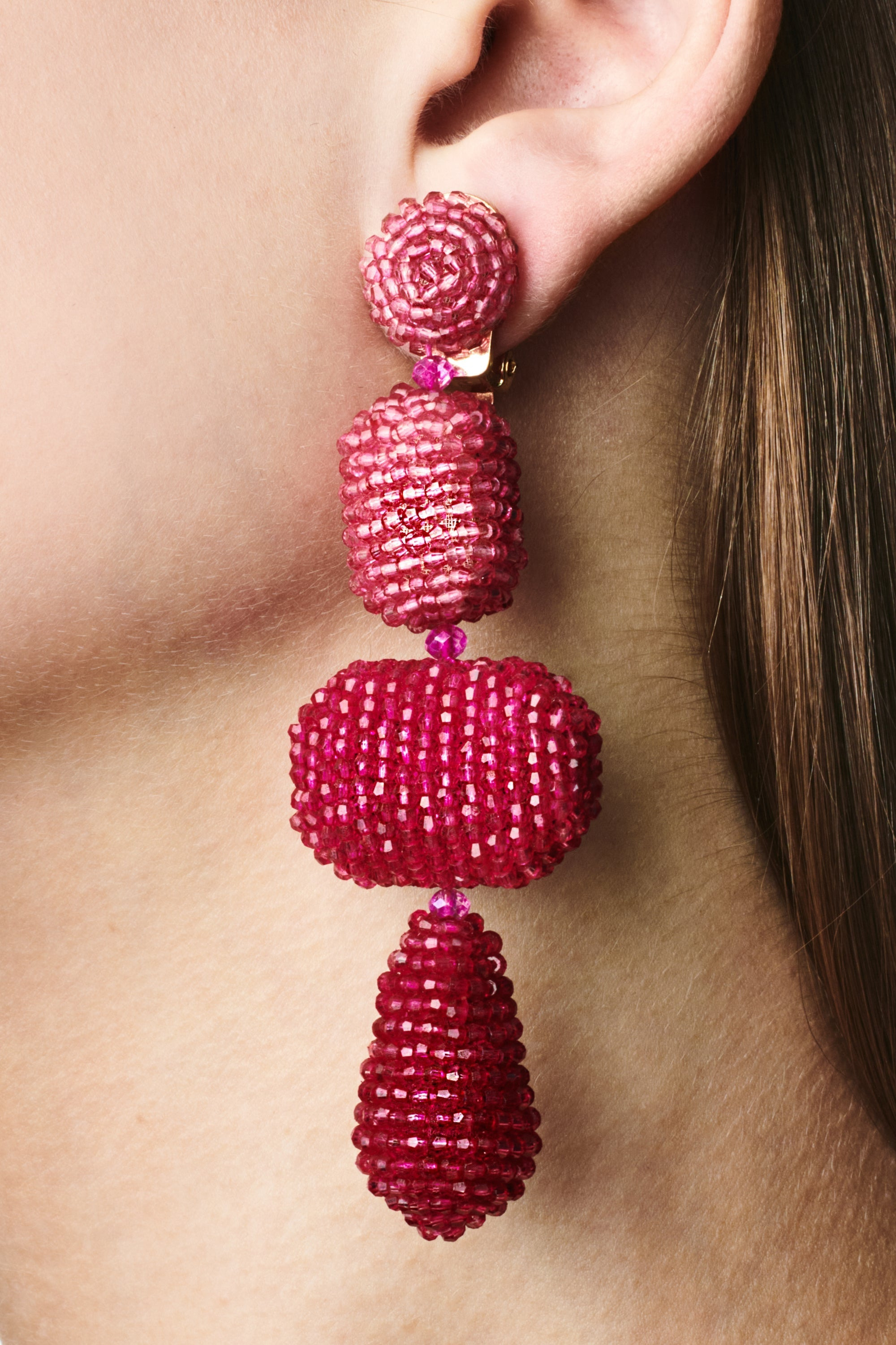 JOSEPHINE EARRINGS - RASPBERRY OMBRE - 2