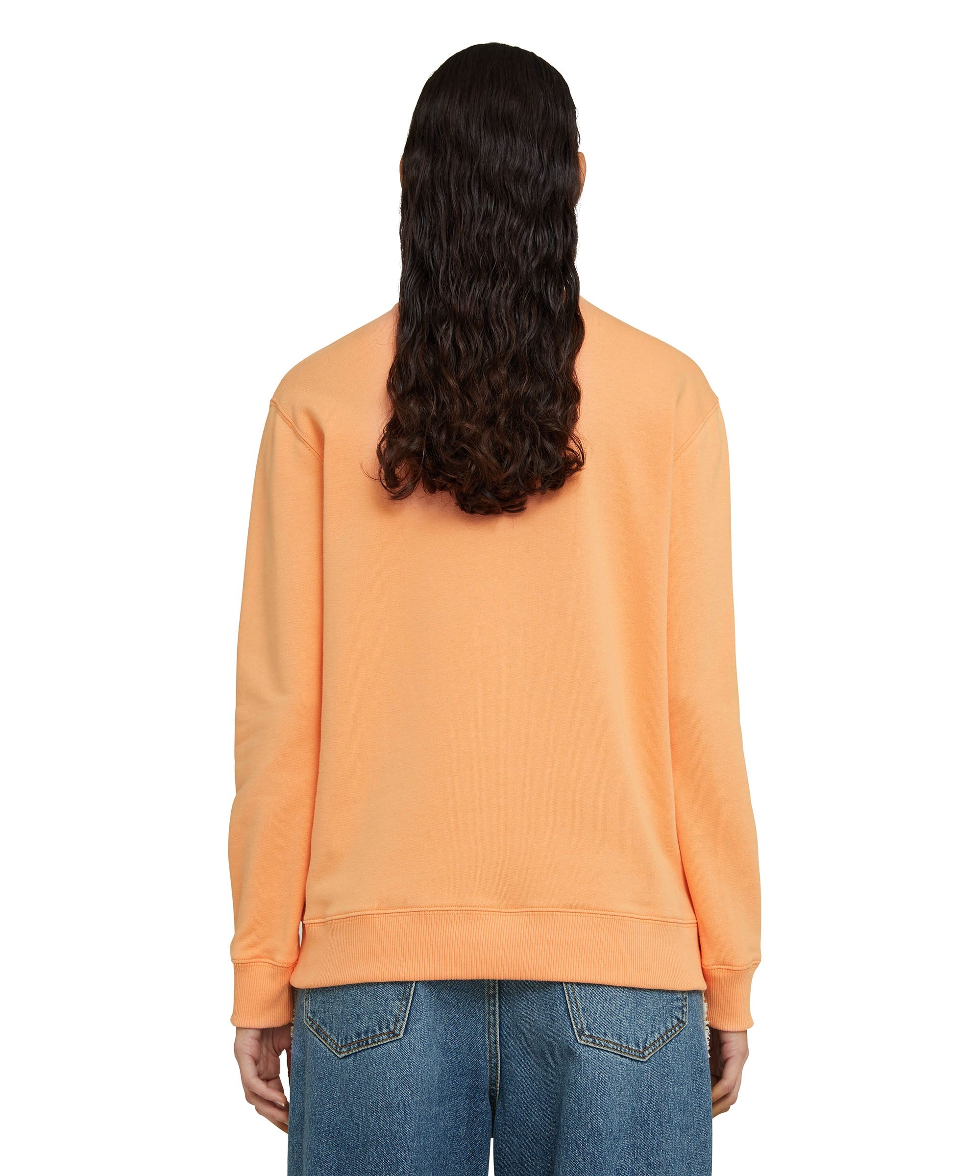 Solid color cotton crewneck sweatshirt with MSGM logo - 4