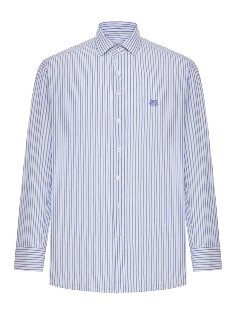 Etro STRIPED SEERSUCKER COTTON SHIRT outlook