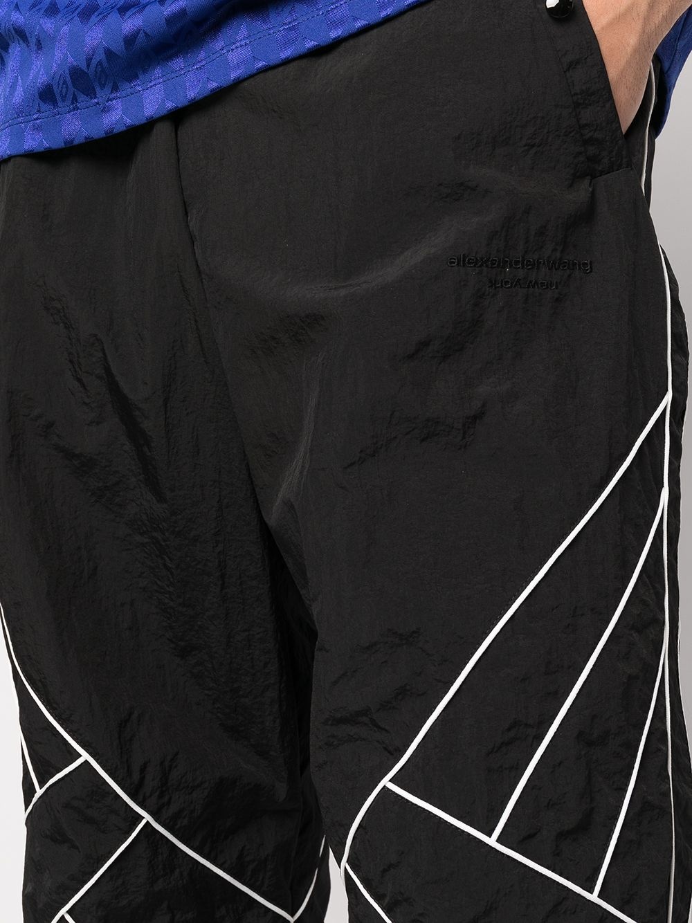 pipe-trim drawcord track pants - 6