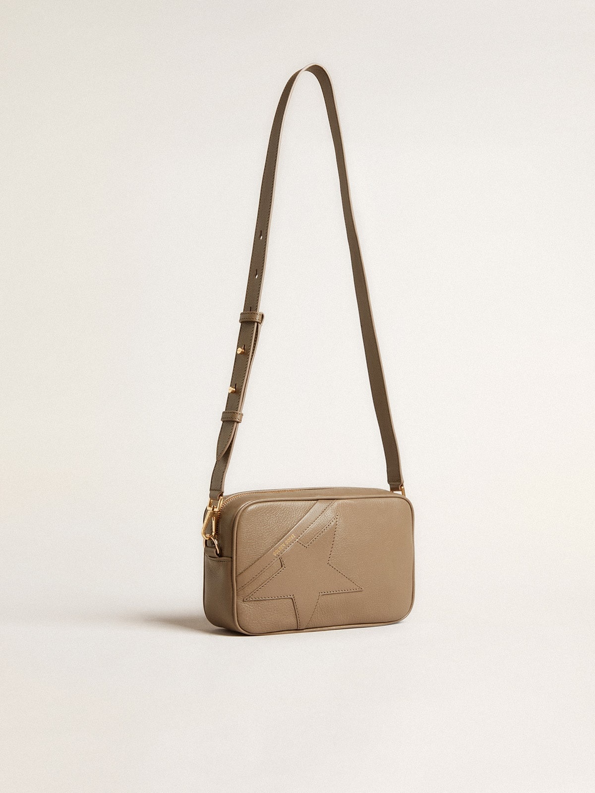 Star Bag in sage-green leather with tone-on-tone star - 3