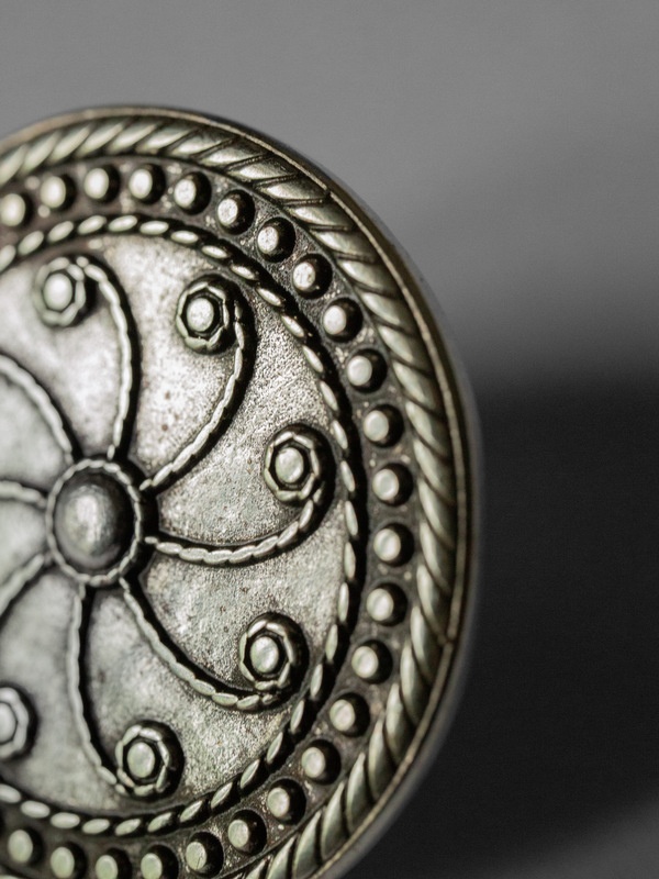 Concho Scarf Ornament Silver - 2