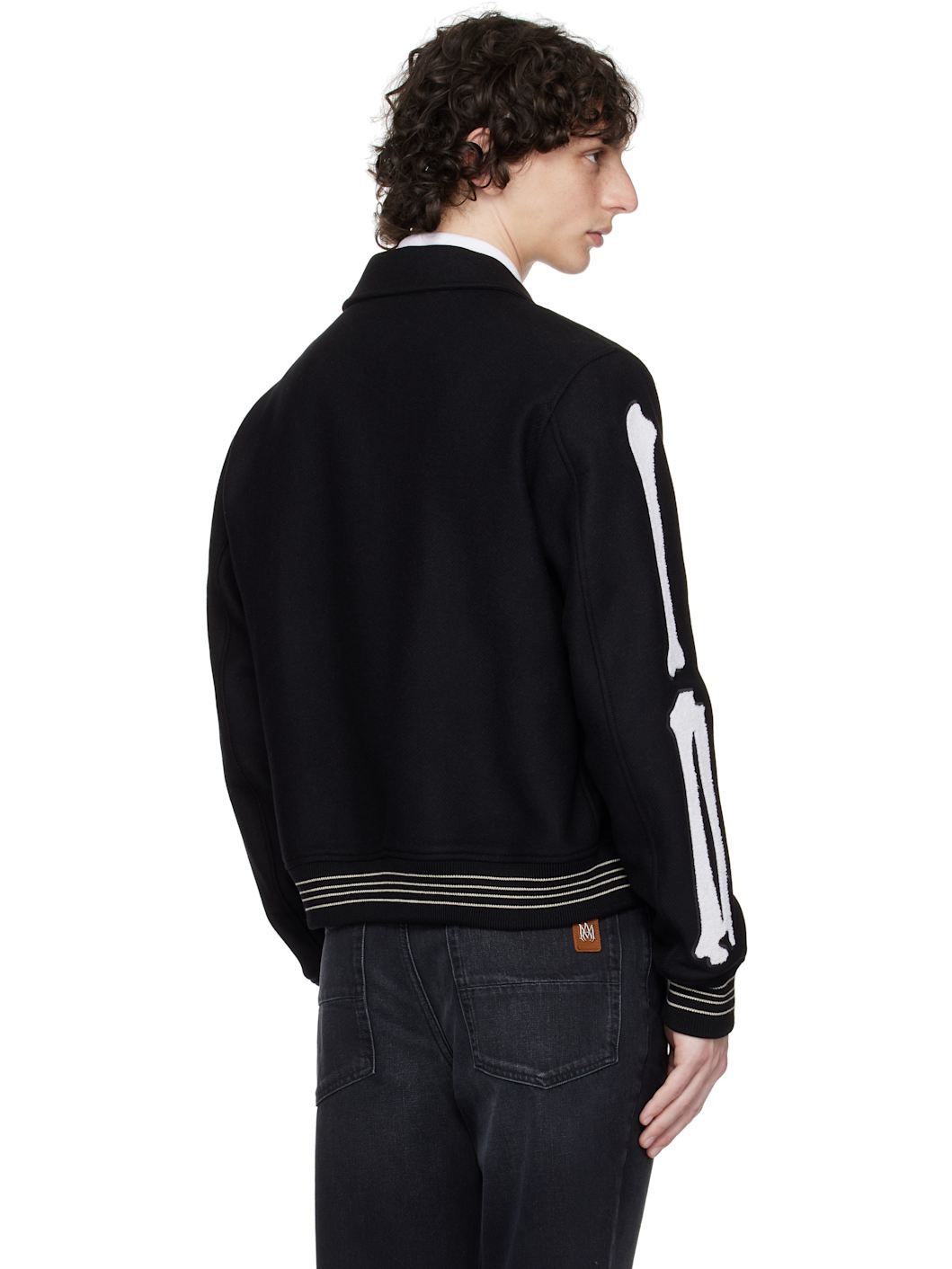 Black Bones Bomber Jacket - 3