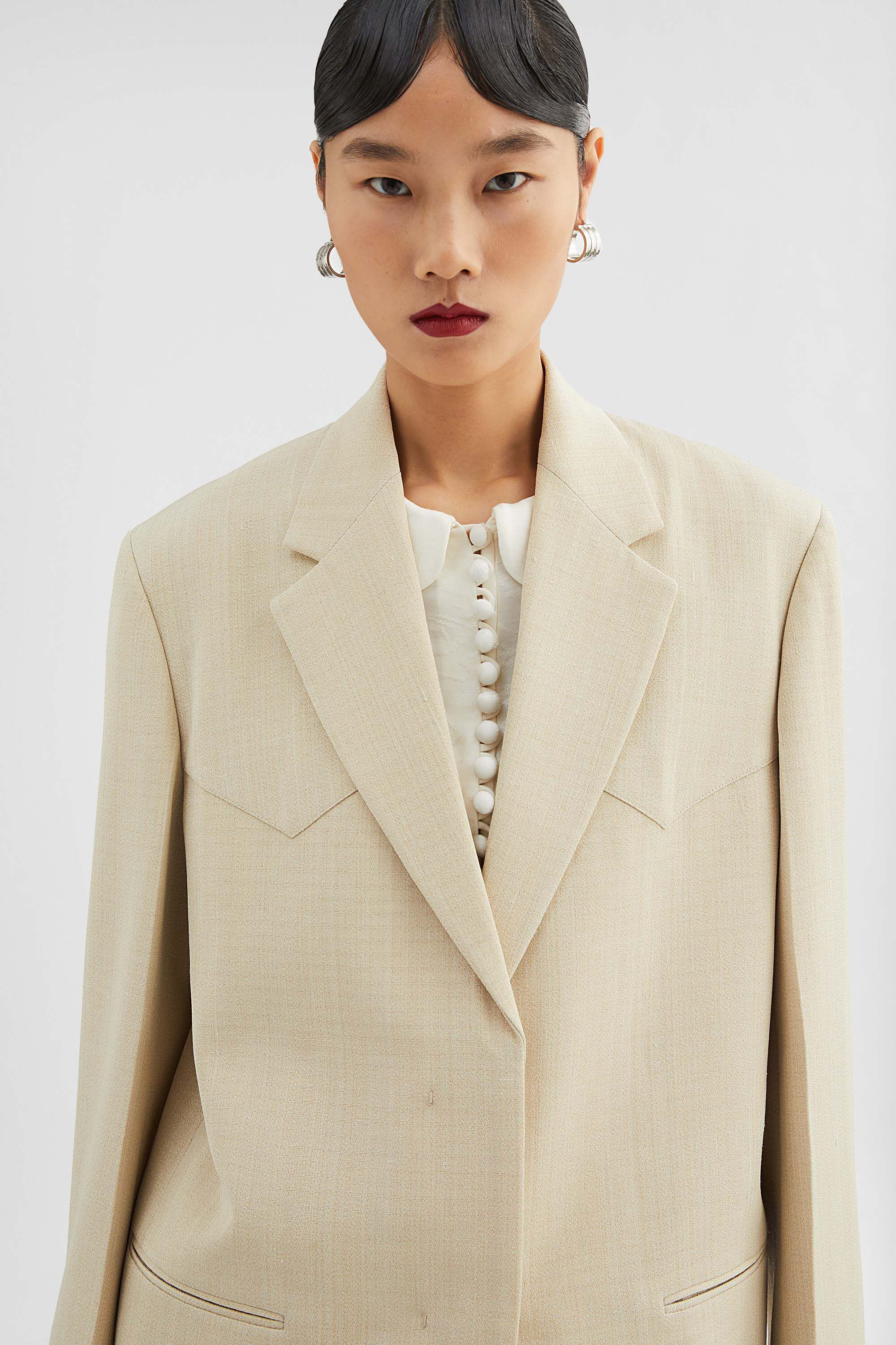 Silk Blend Tailored Jacket - 5