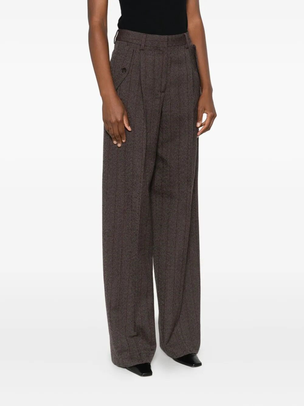 `Journey` Pinstripe Wide Leg Pants - 3