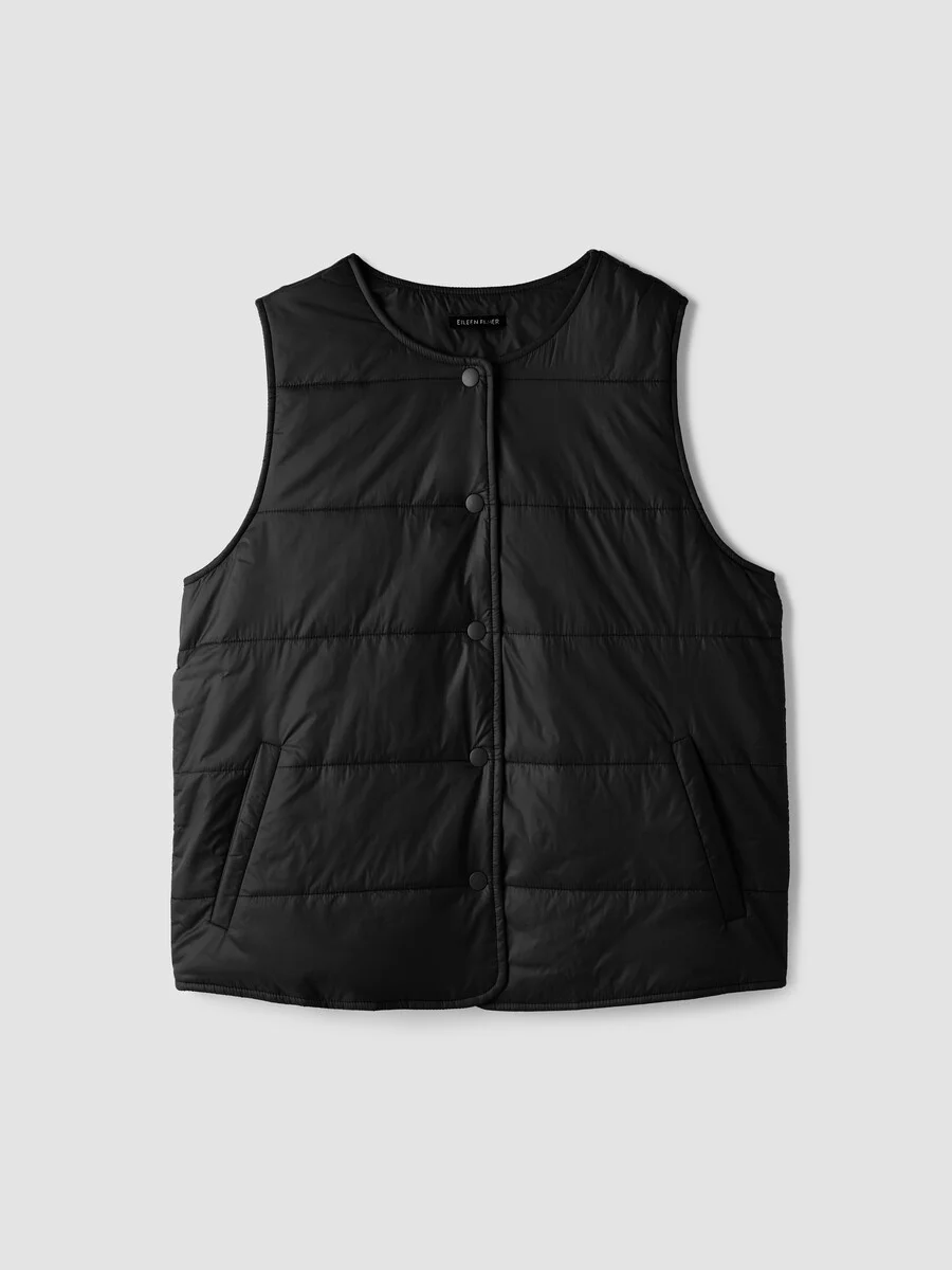 Eggshell Recycled Nylon Quilted Vest - 1