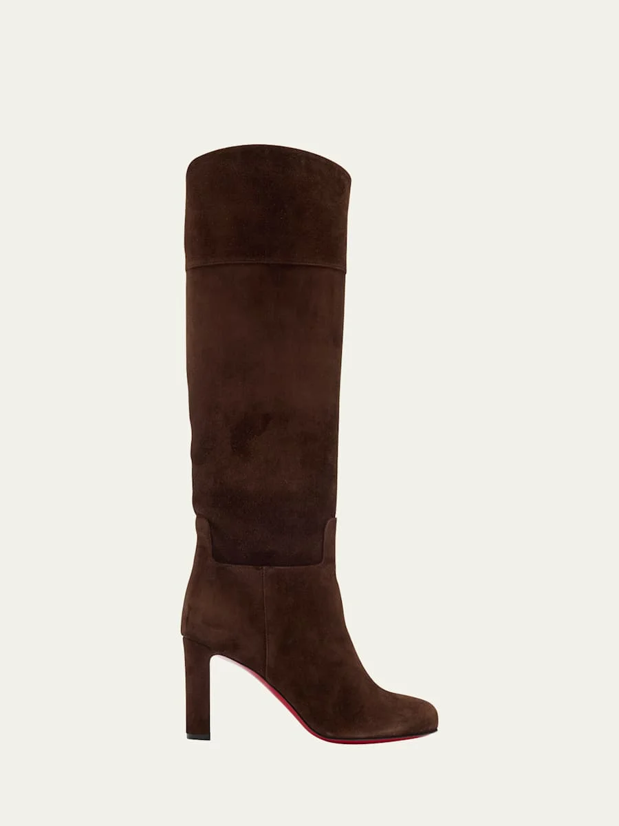 85mm Loo Suede Knee Boots - 1