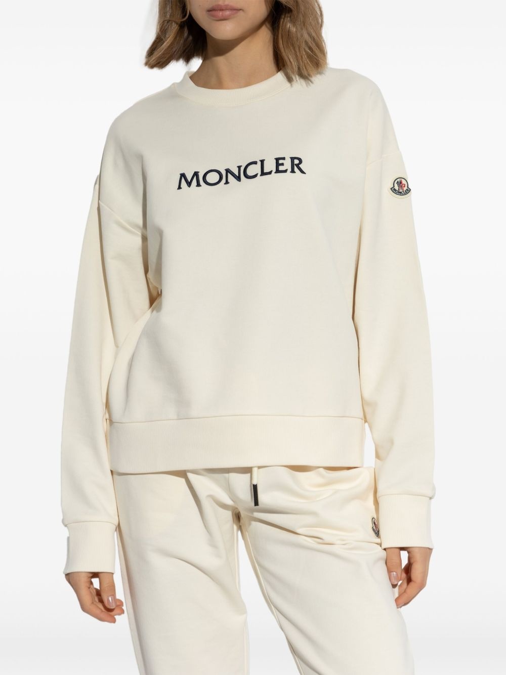 logo-embroidered cotton sweatshirt - 3