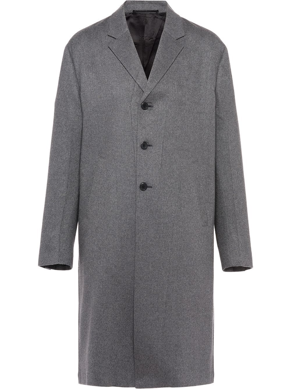 single-breasted cashmere coat - 1