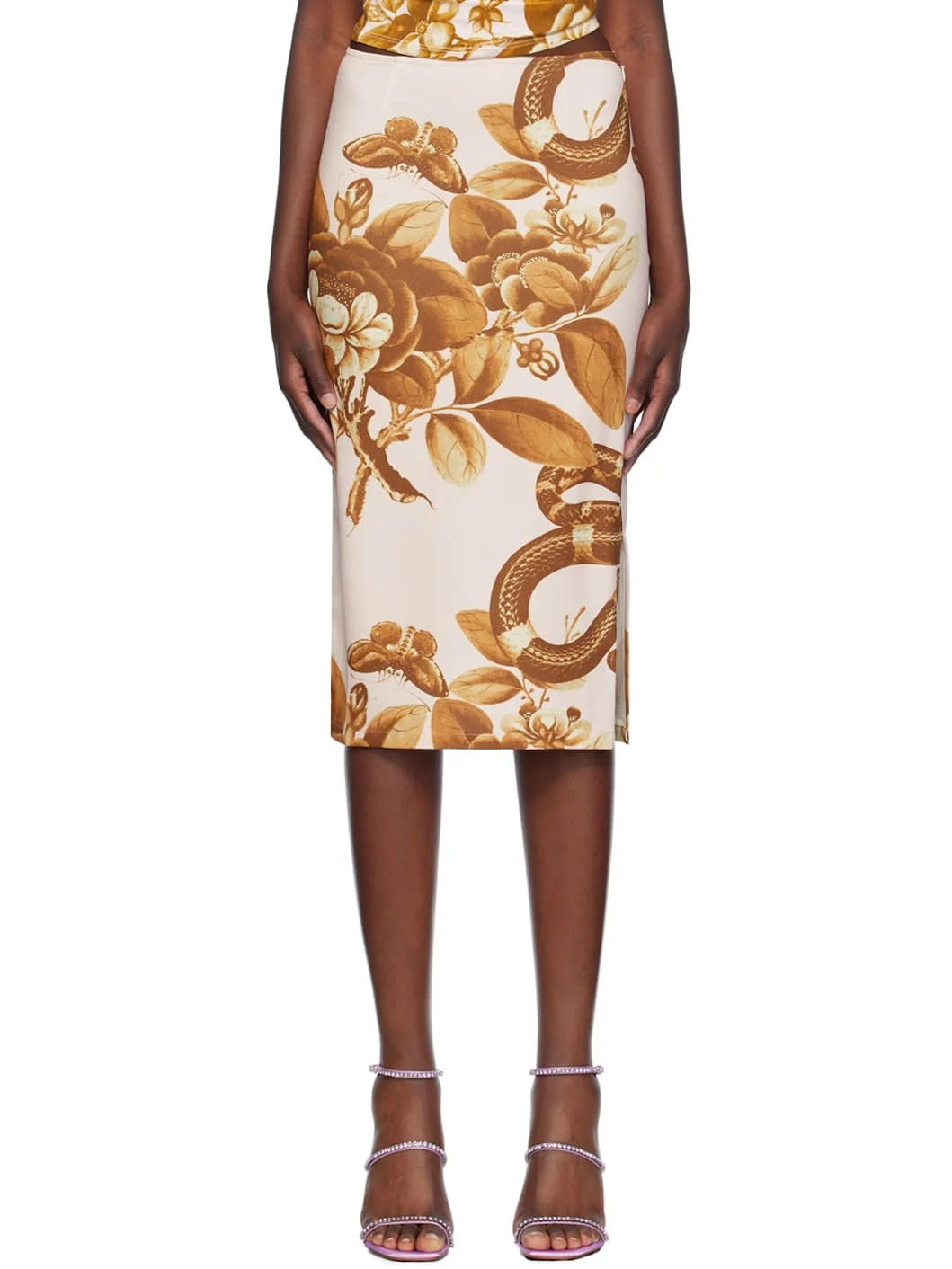 Pink & Yellow Moni Midi Skirt - 1